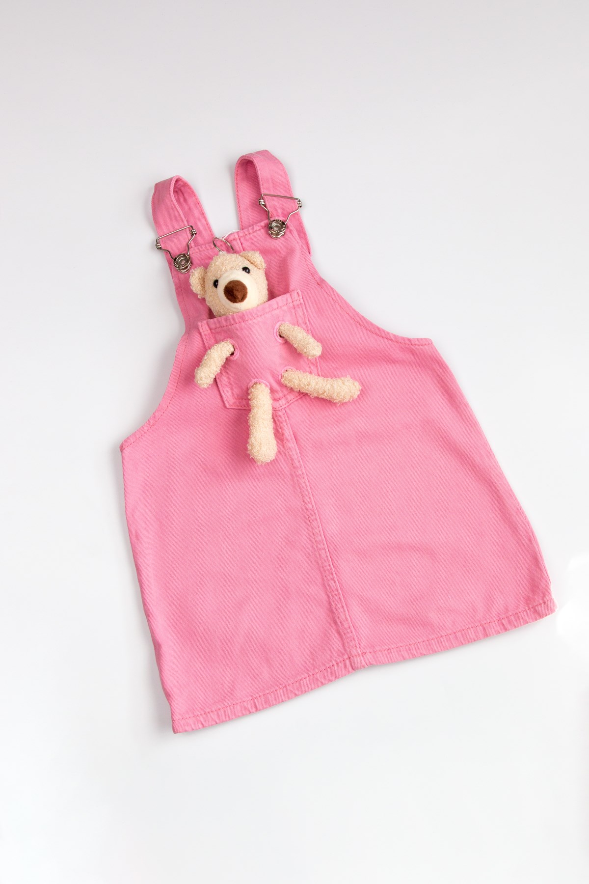 Uzunluk Ayarlı Pembe Kot JileElbiseUzunluk Ayarlı Pembe Kot Jile