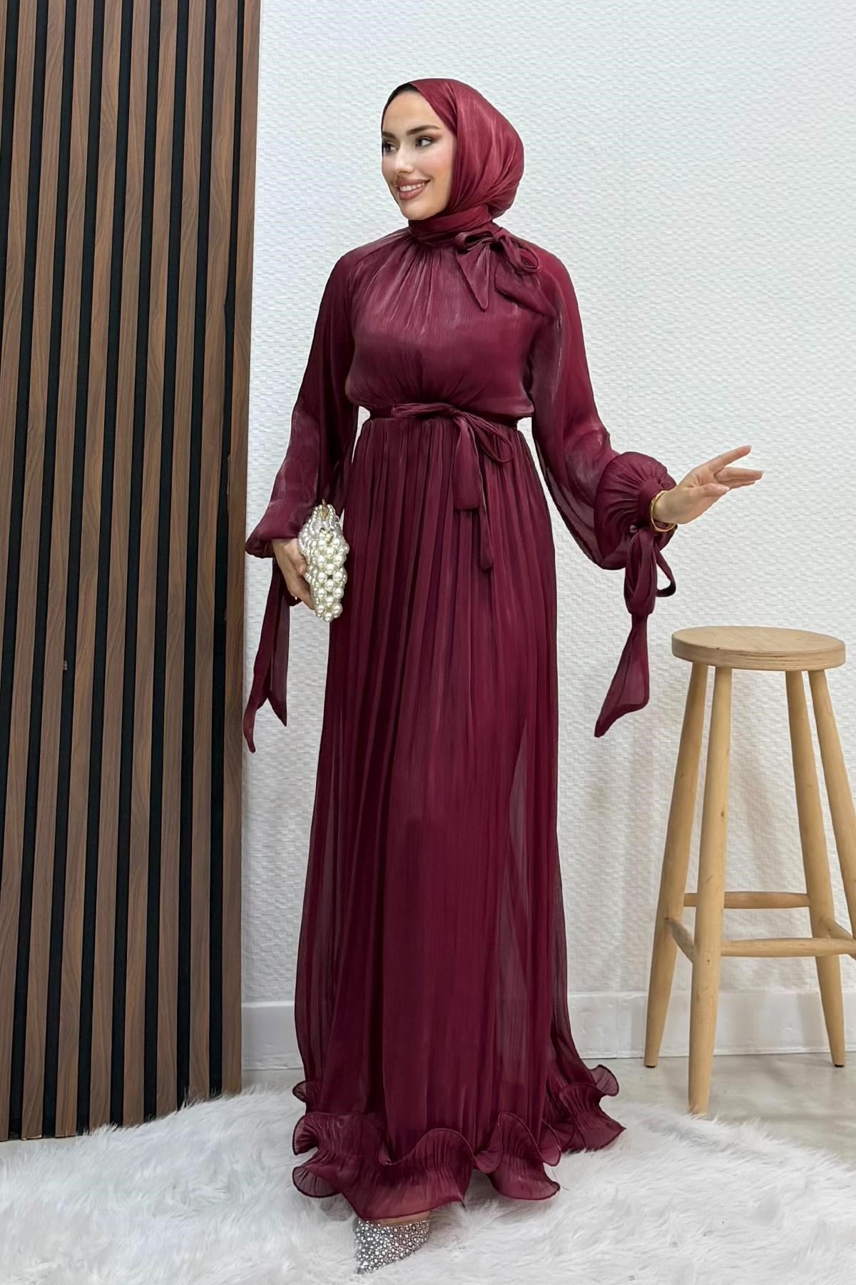 Ava Yoryo Abiye Bordo