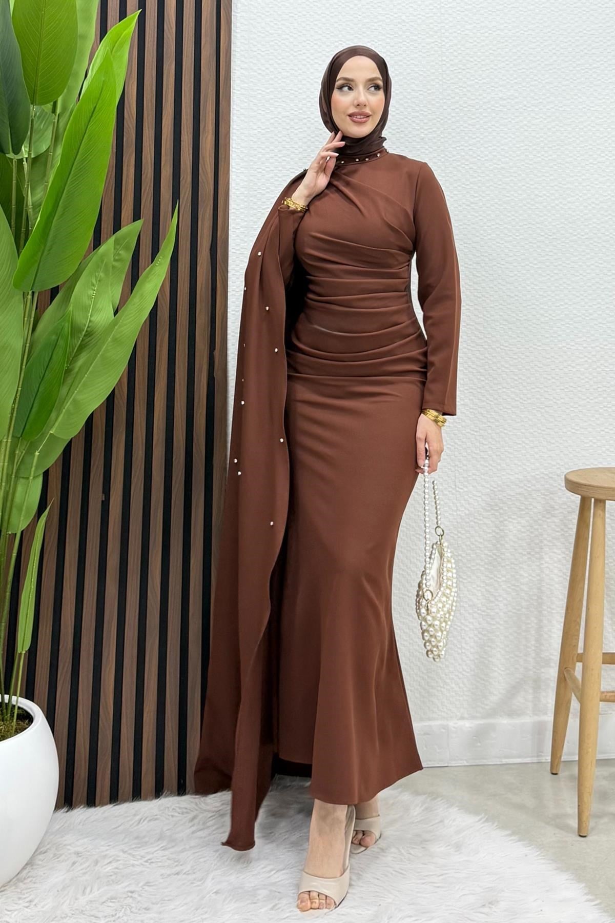 Ayşen Krep Abiye Kahve