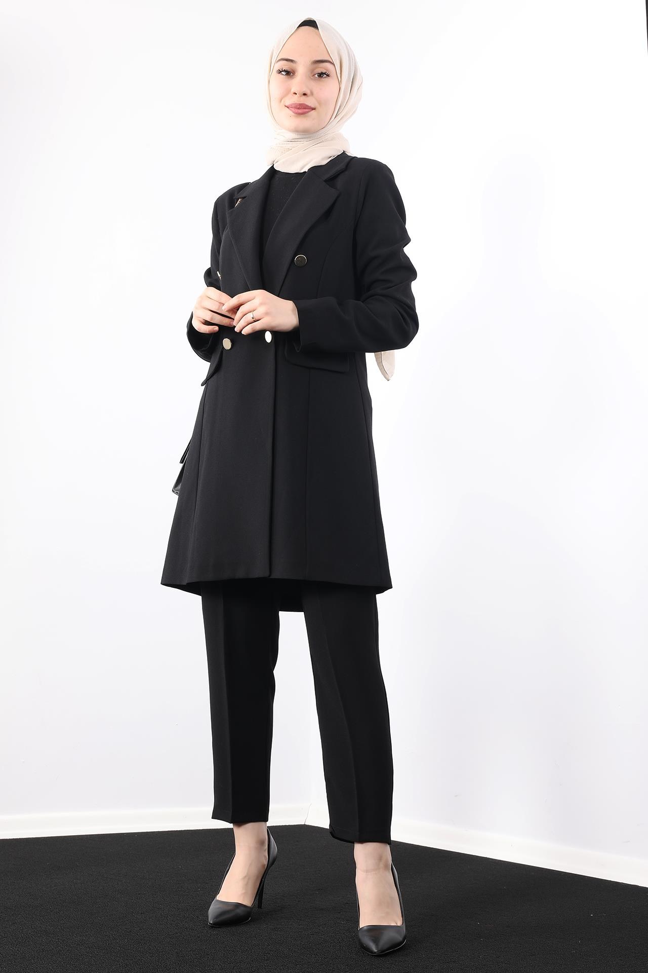 Blazer Ceket Takım Siyah
