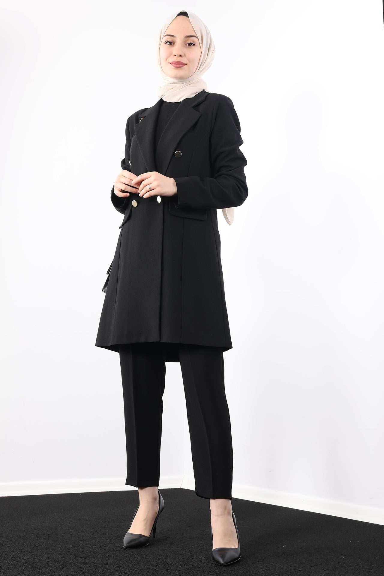 Blazer Ceket Takım Siyah