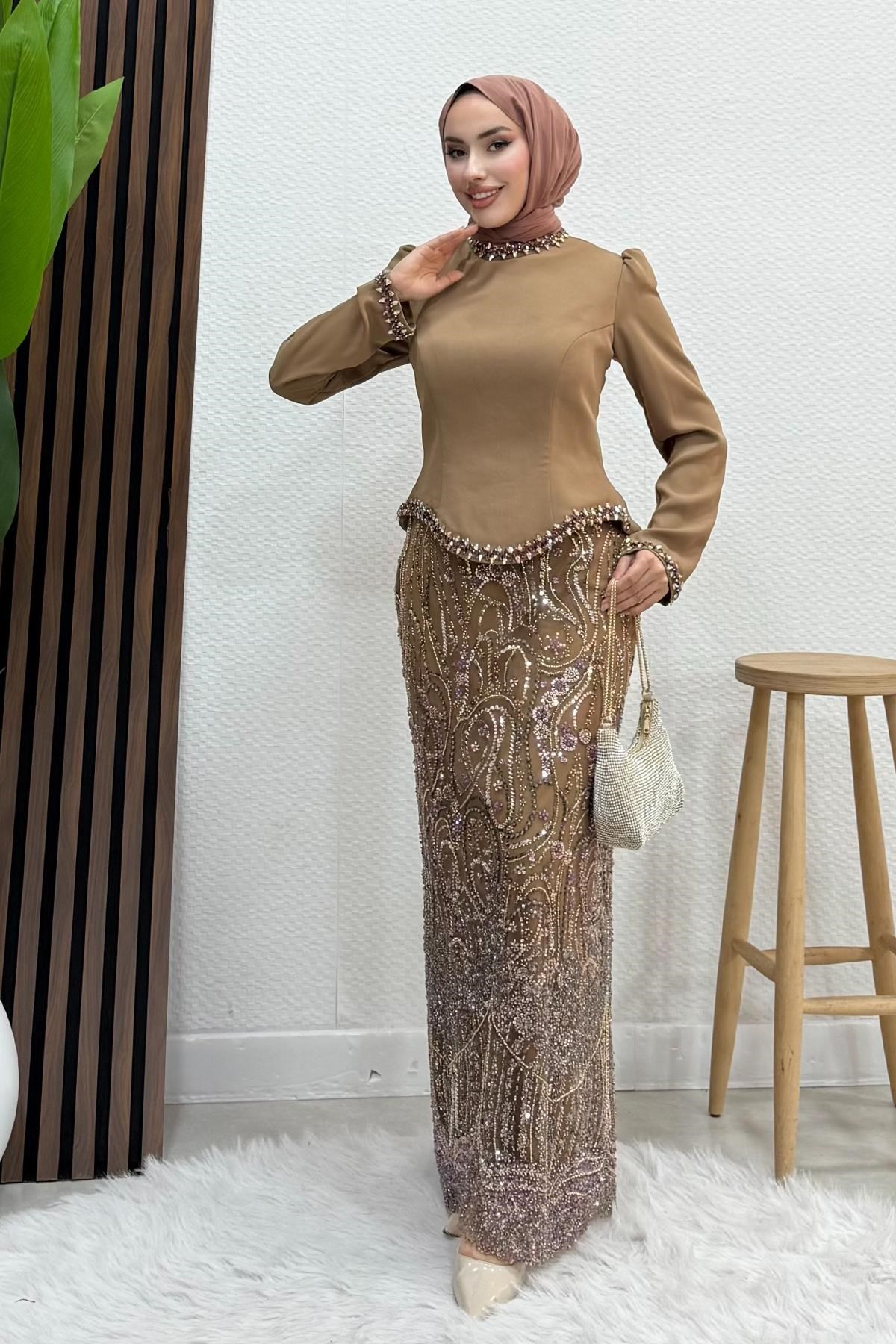 Hatun İşleme Abiye Sütlükahve