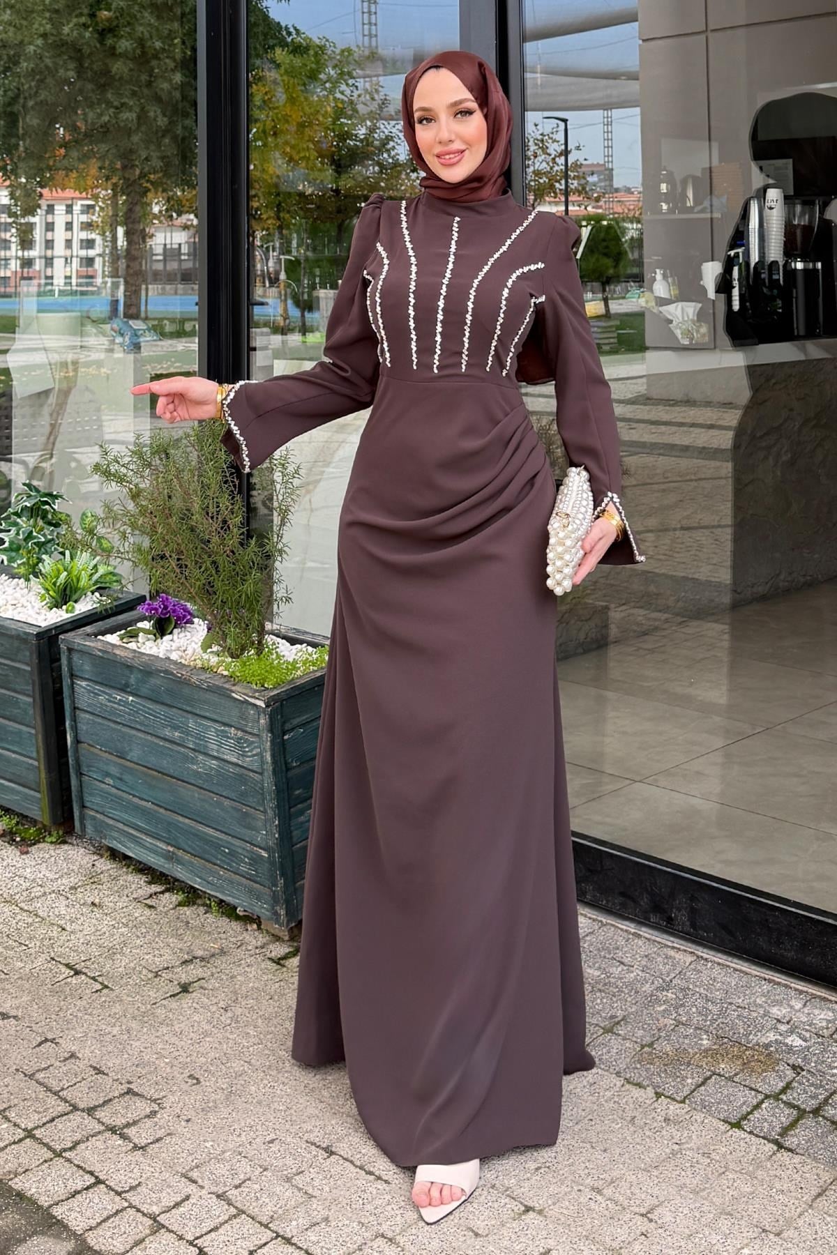 Palmiye Taş Abiye Acı Kahve