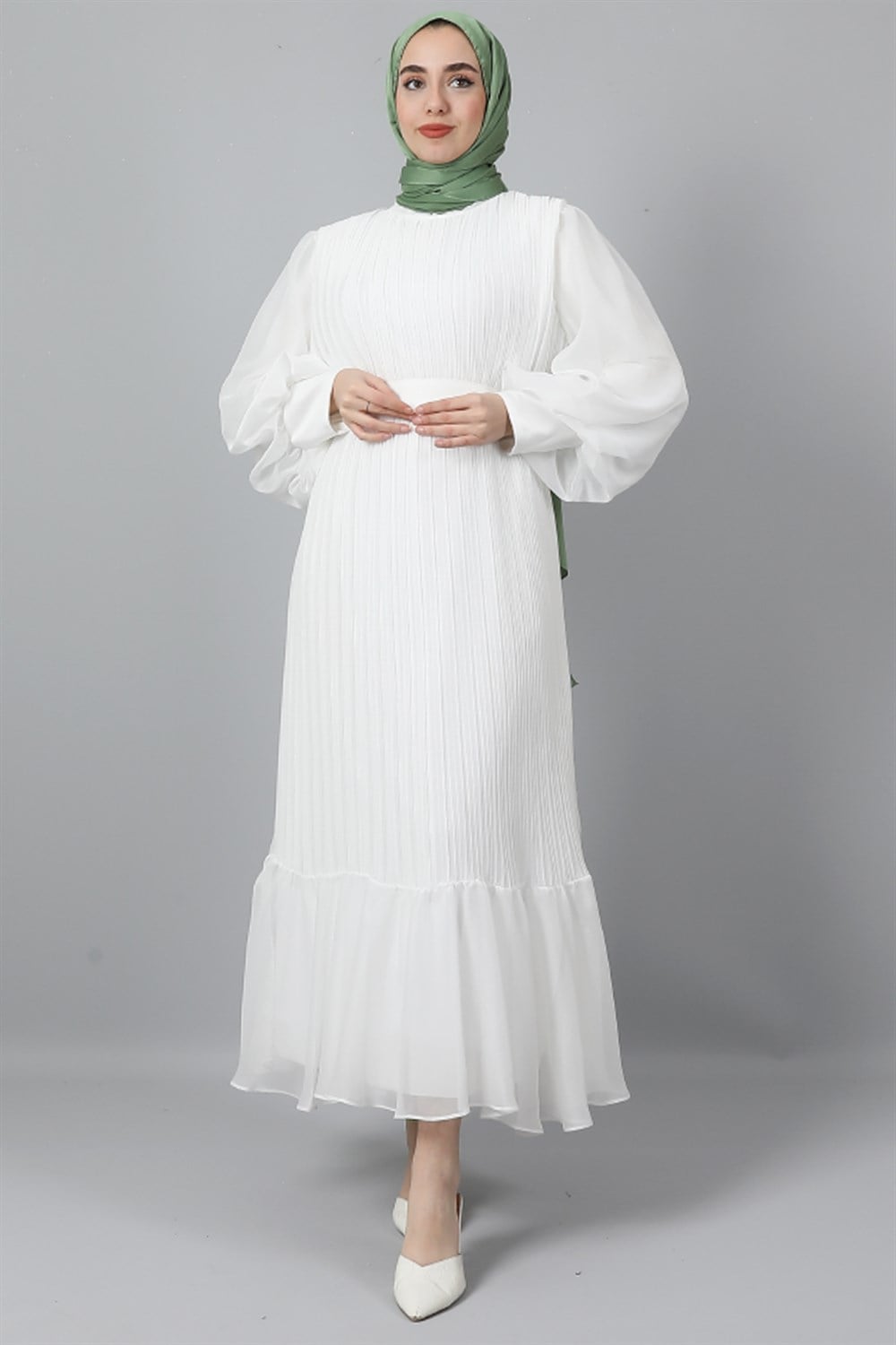 Piliseli Janjan Abiye Beyaz