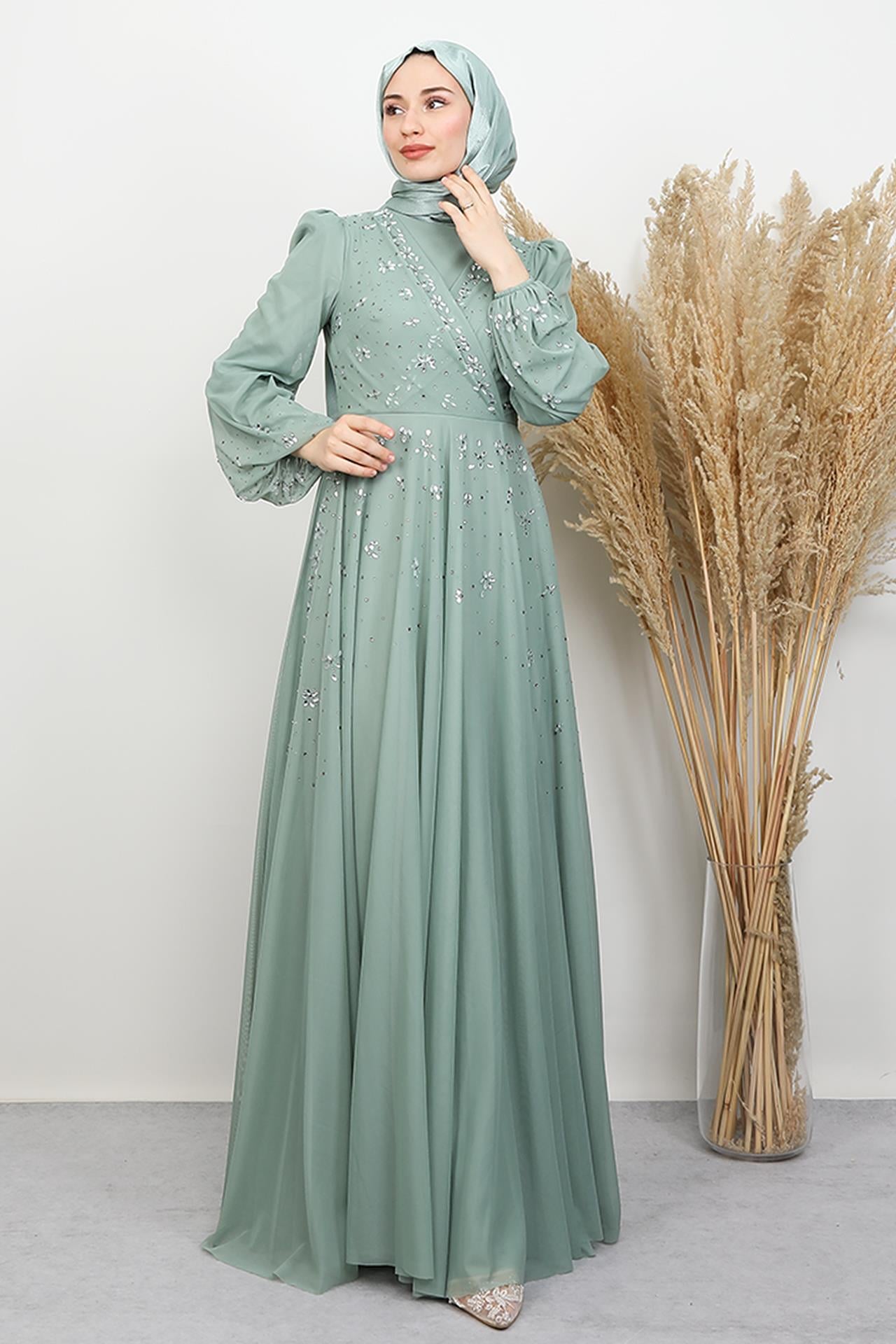 Şirin Tül Abiye Mint