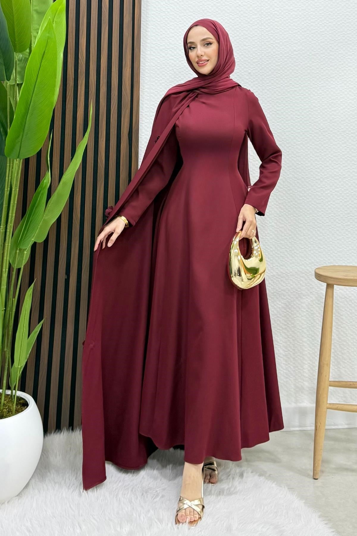 Adena Krep Abiye Bordo