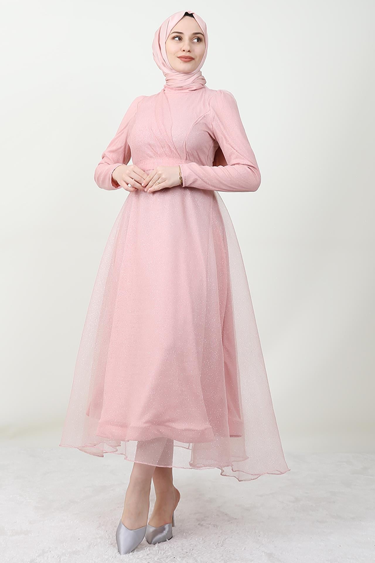 Alara Tesettür Abiye Pudra