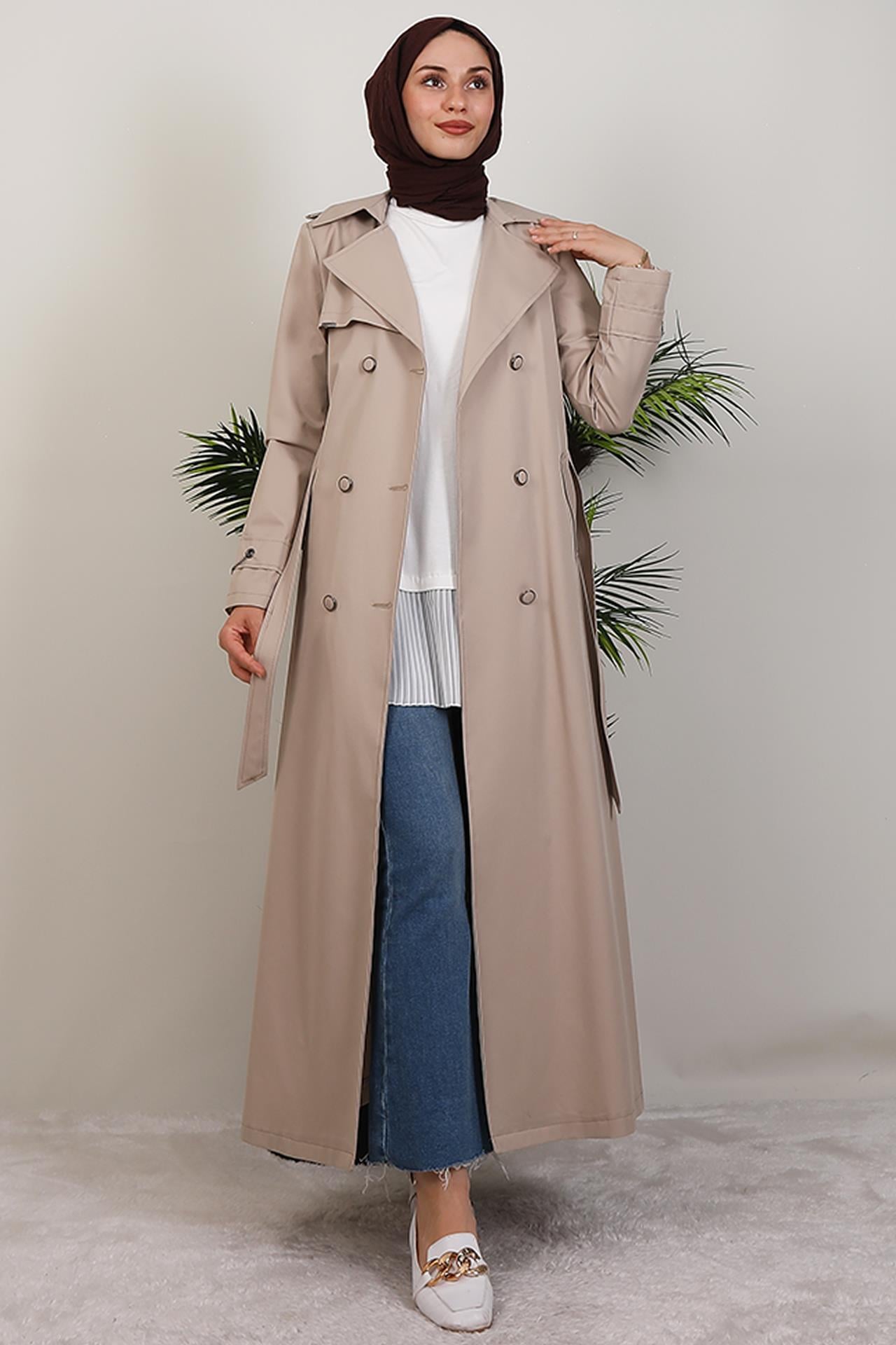 Algın Trençkot Krem