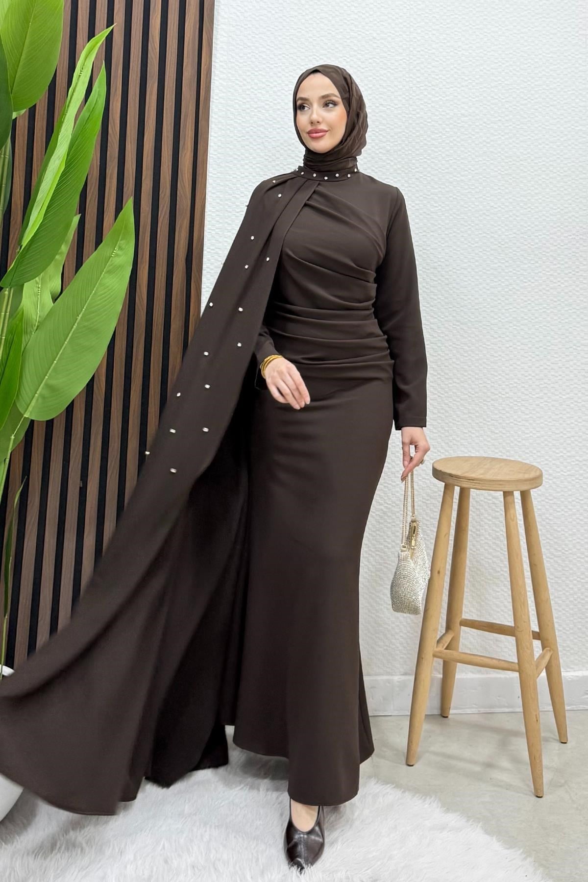 Ayşen Krep Abiye Acı Kahve