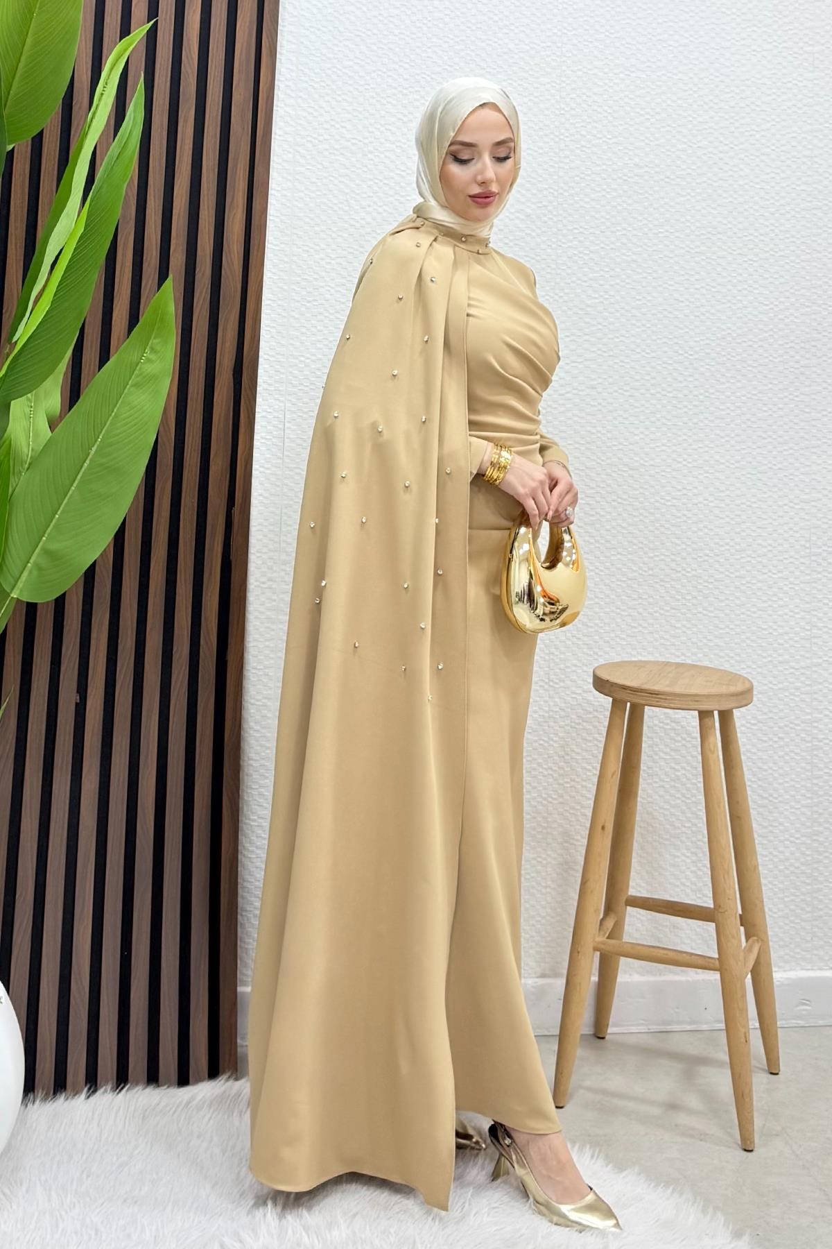 Ayşen Krep Abiye Sütlükahve