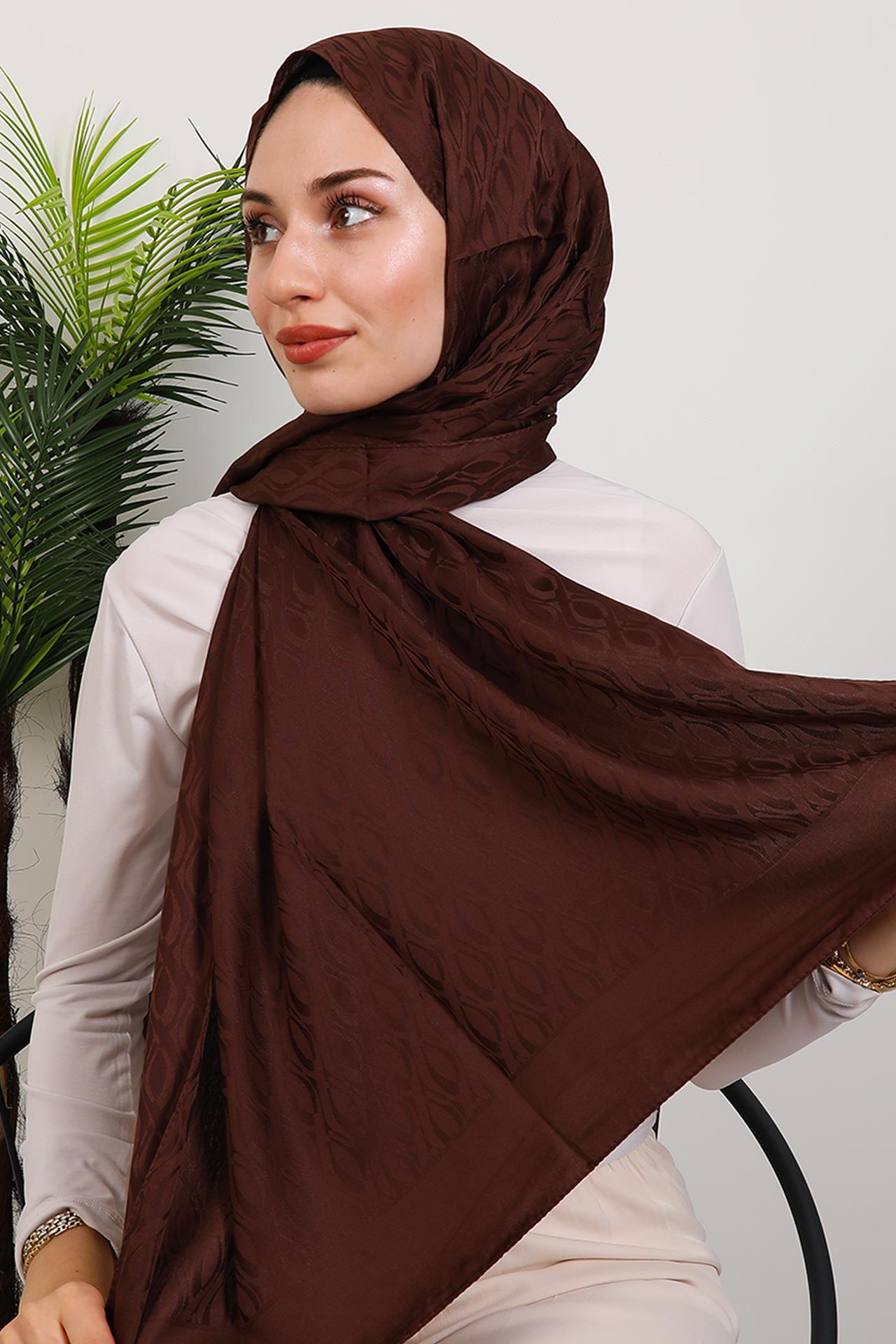 Belis Desen Şal Acı Kahve