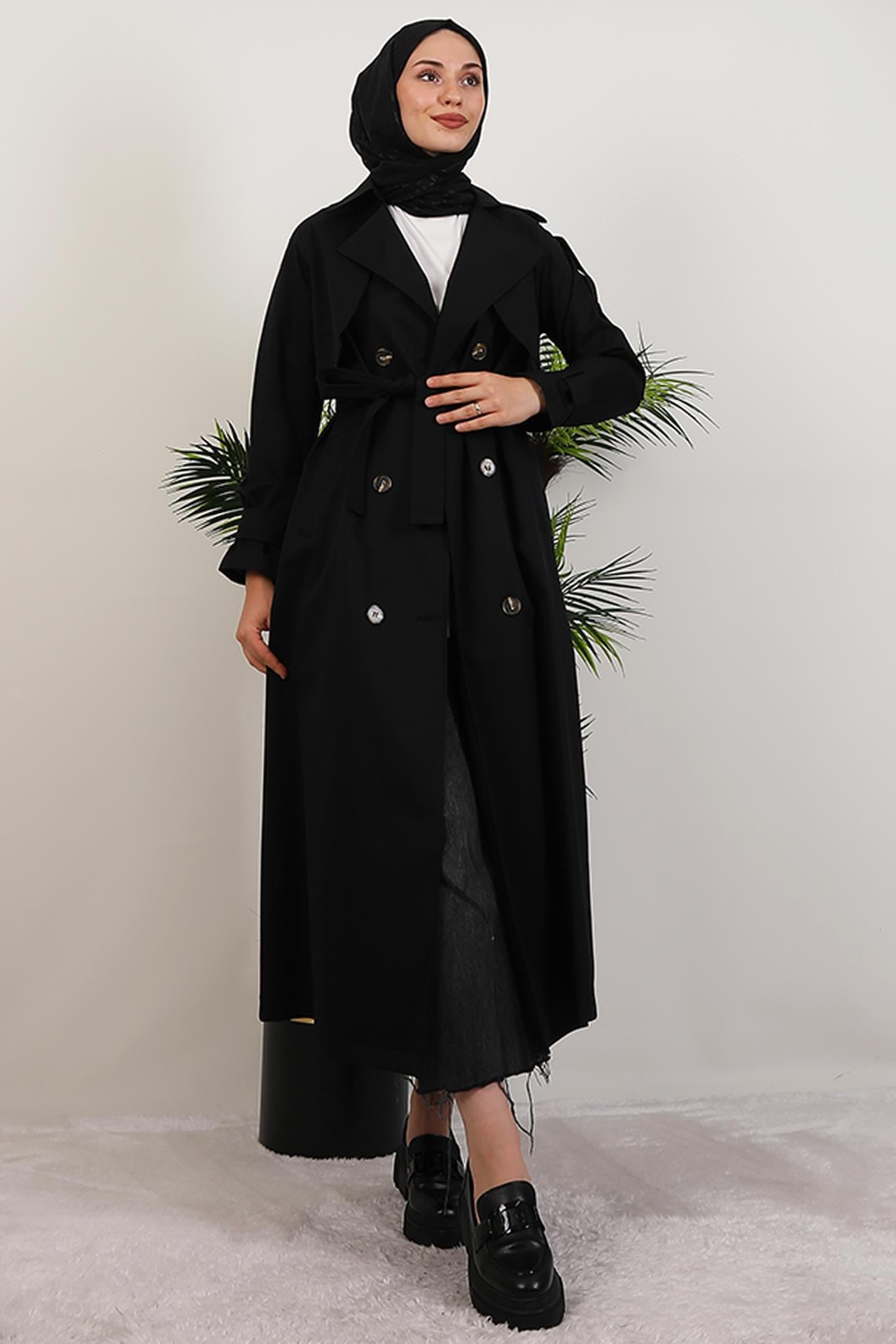 Beria Trençkot Siyah