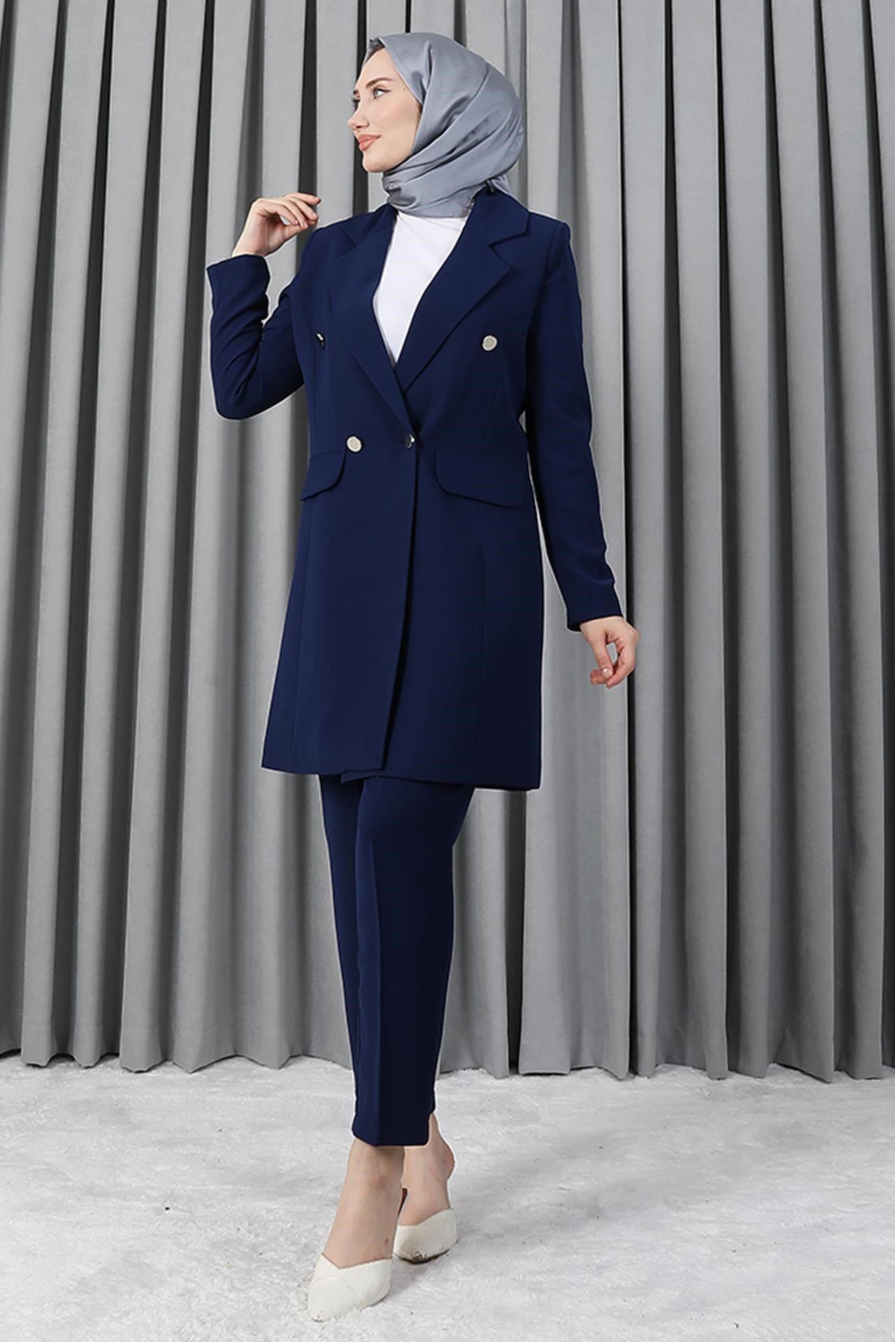 Blazer Ceket Takım Lacivert
