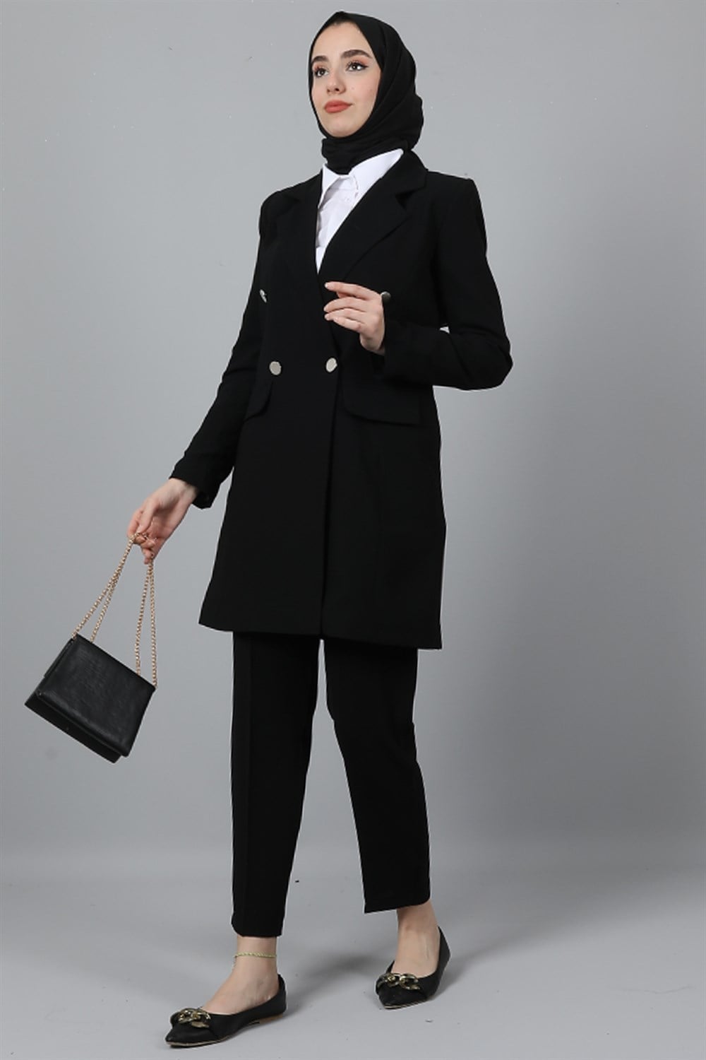 Blazer Ceket Takım Siyah