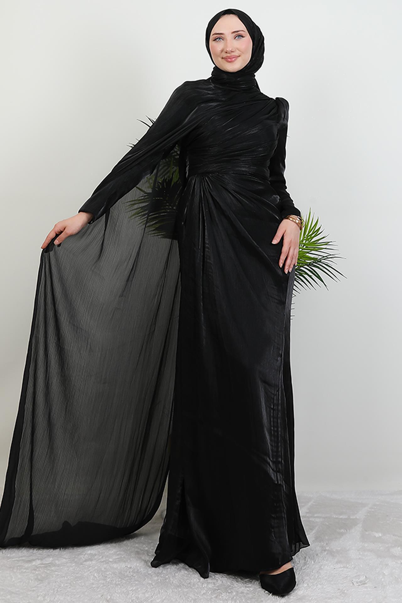 Burcu Tesettür Abiye Siyah
