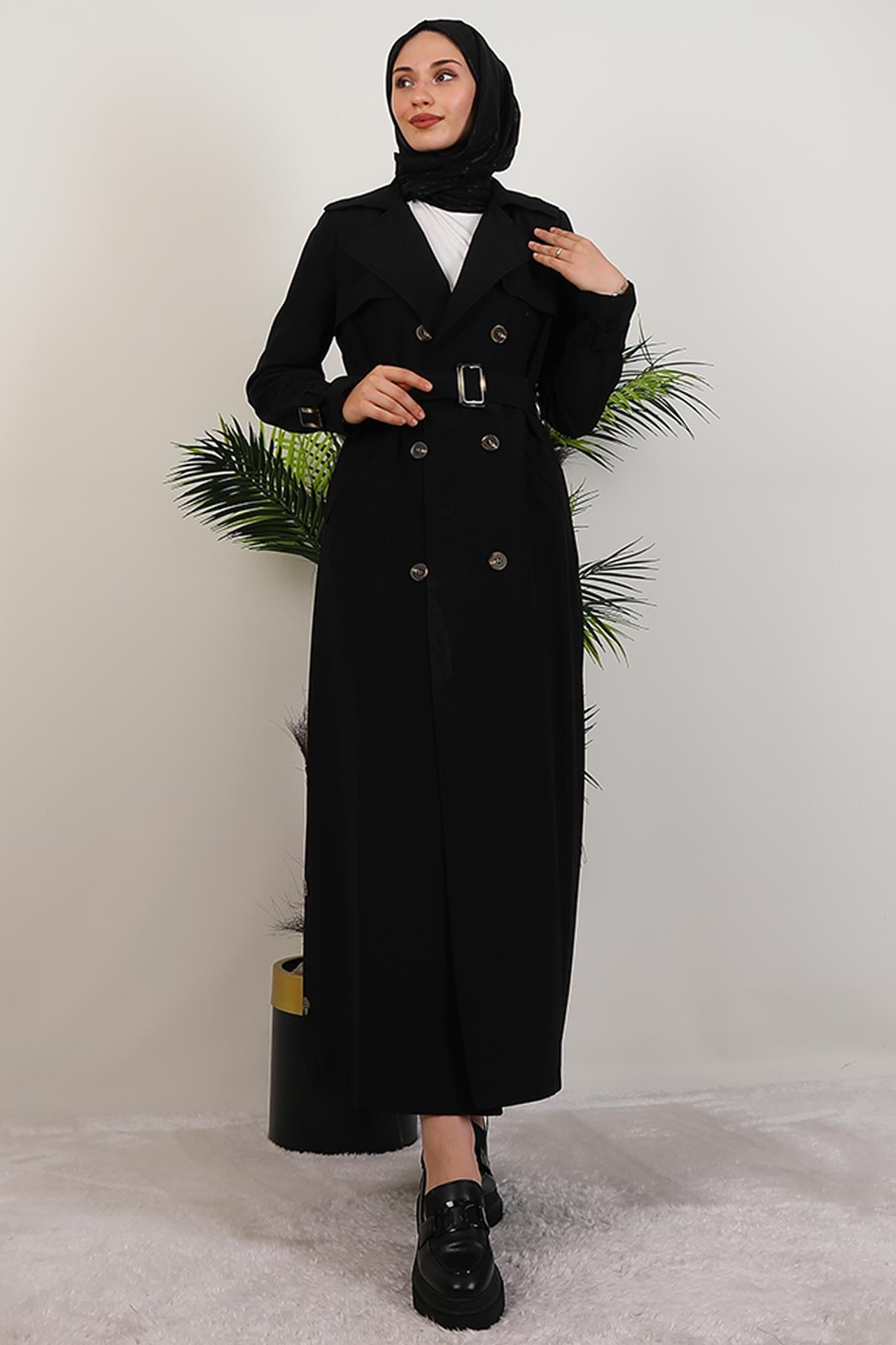 Çilay Trençkot Siyah