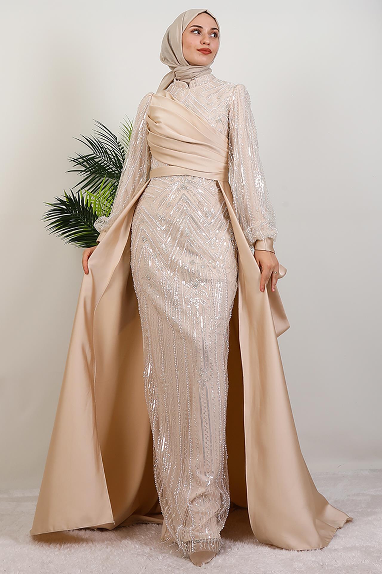 Eflin İşleme Abiye Krem