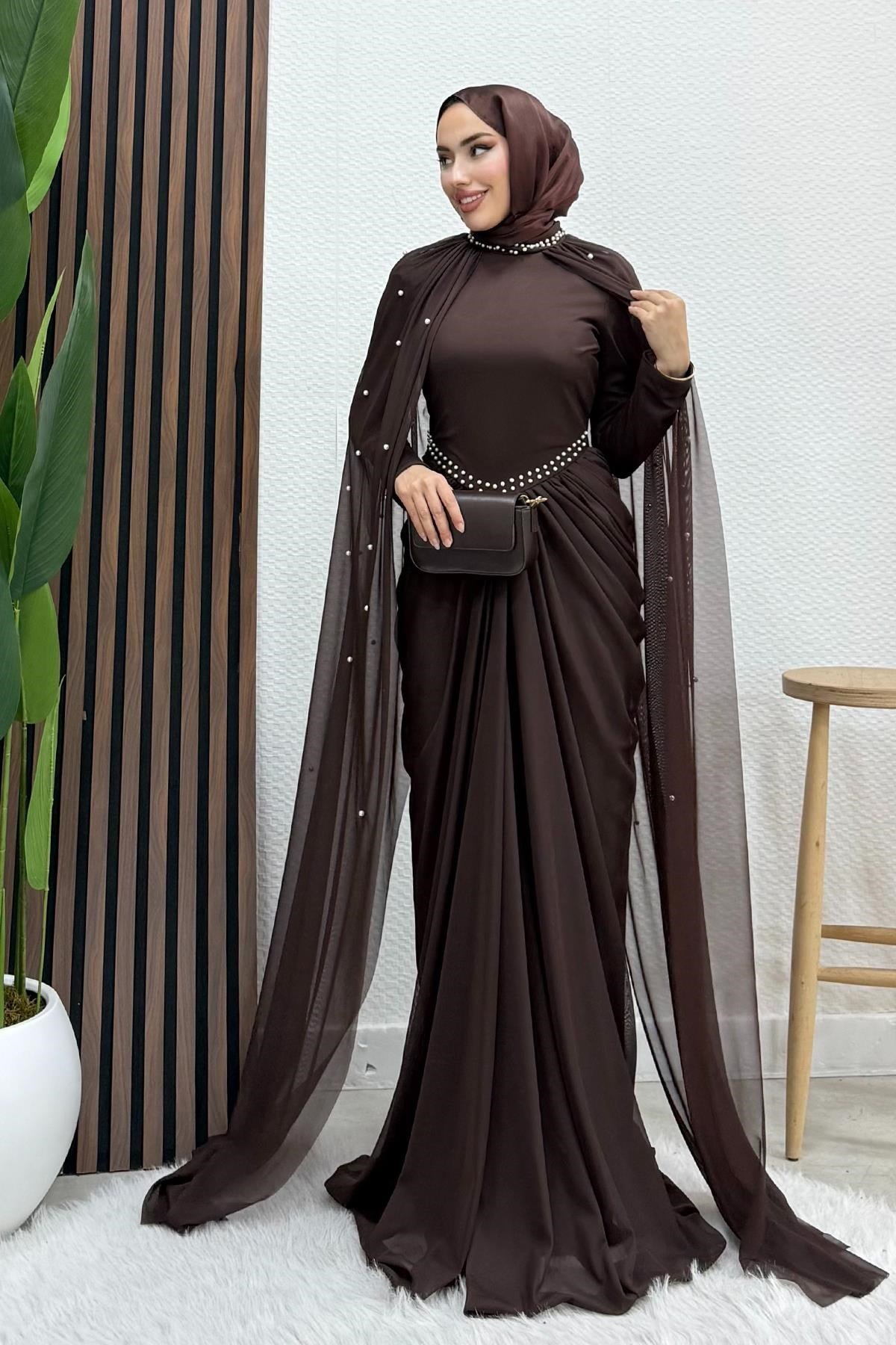 Elanur Tül Abiye Acı Kahve