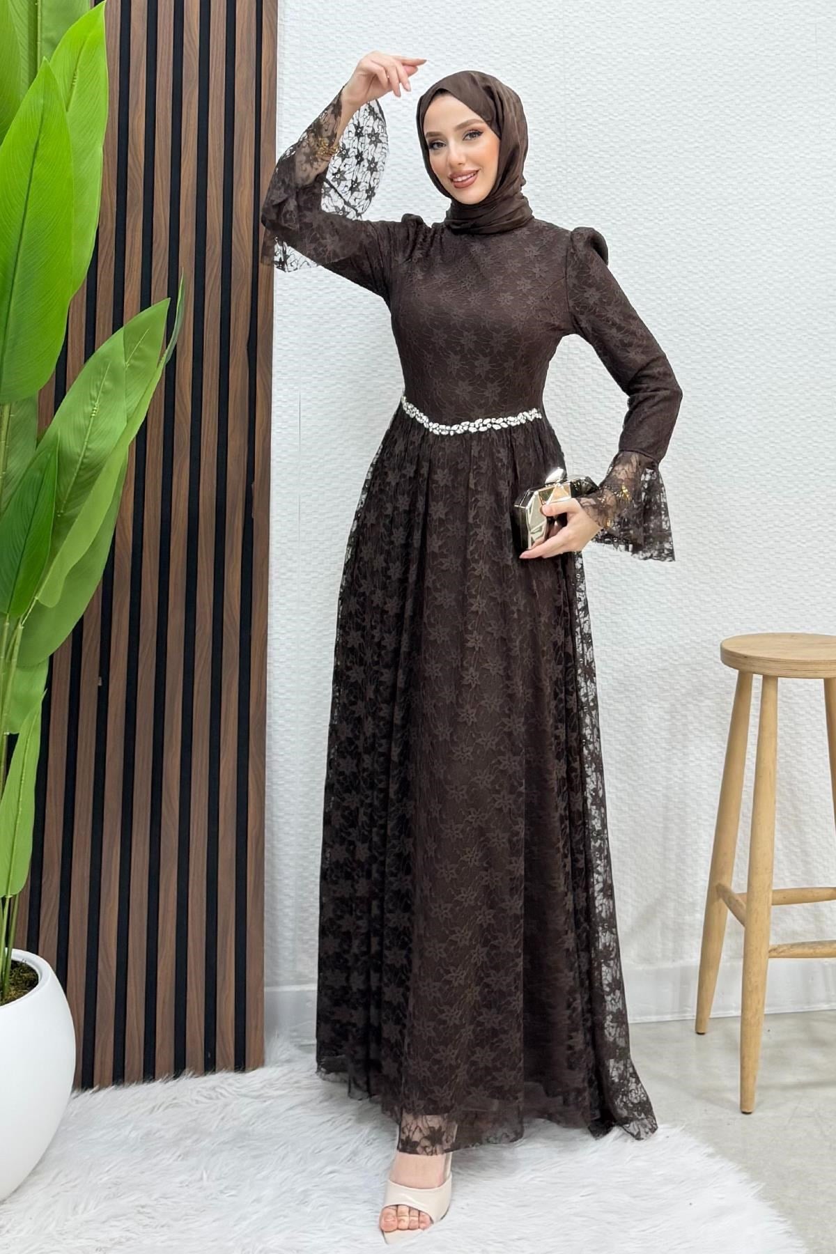Ella Tül Abiye Acı Kahve