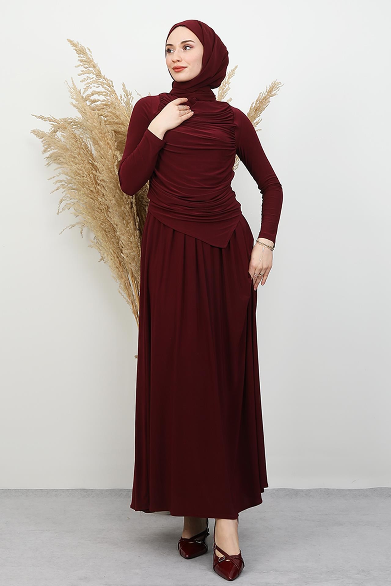 Fiona Sandy Takım Bordo
