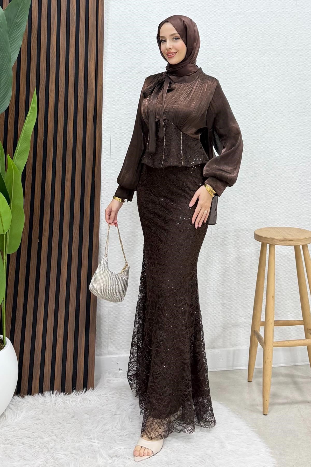 Flarlı Balık Abiye Acı Kahve