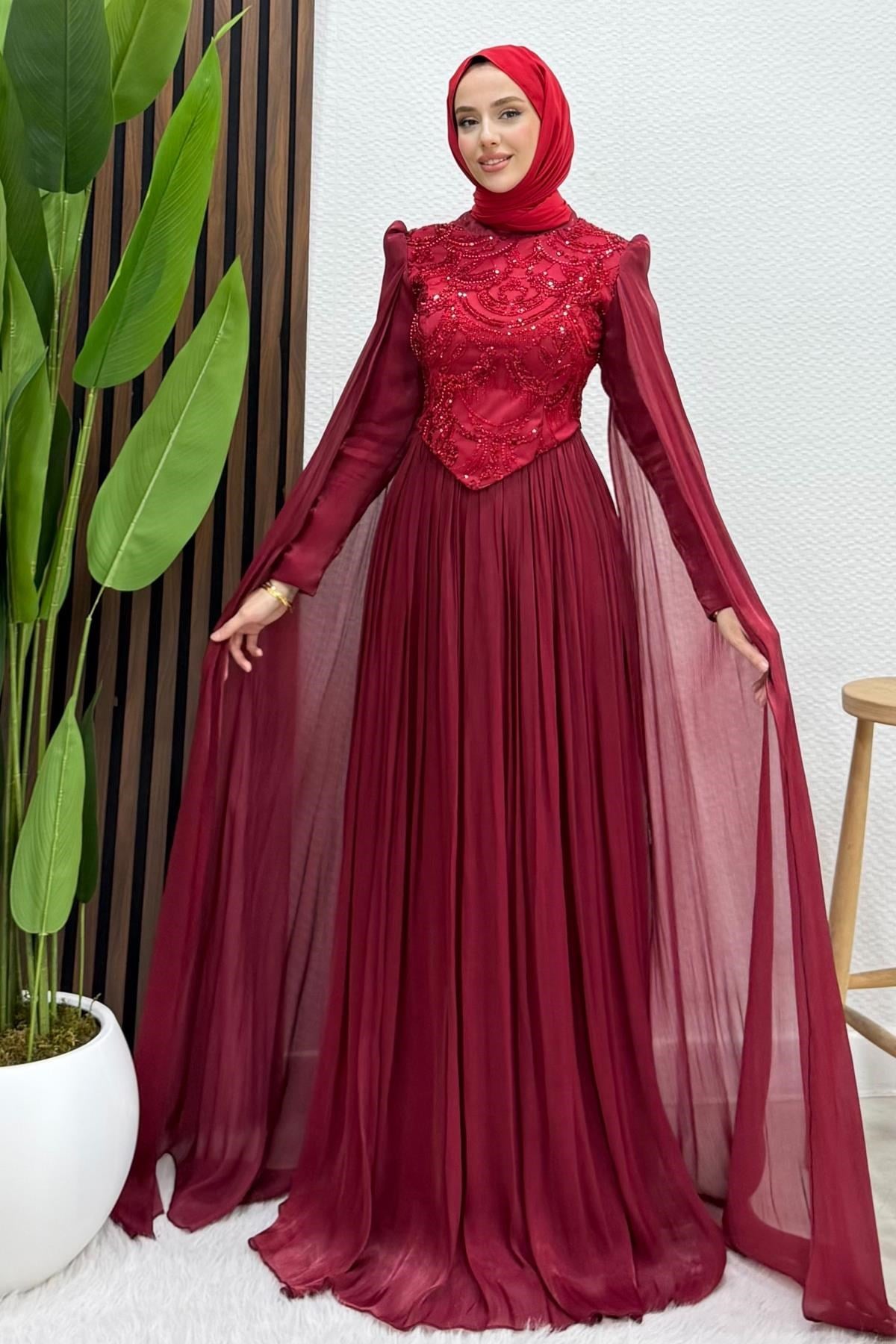 Gala Yoryo Abiye Bordo