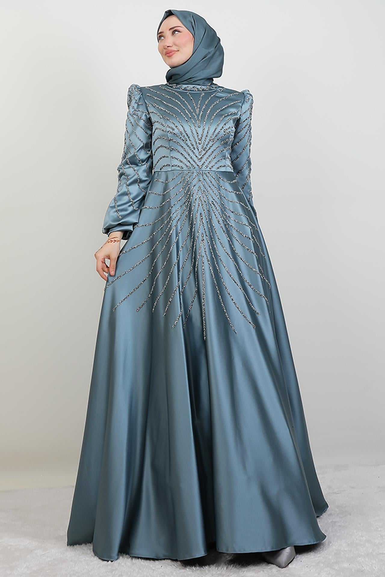 Gülfem Saten Abiye Mint