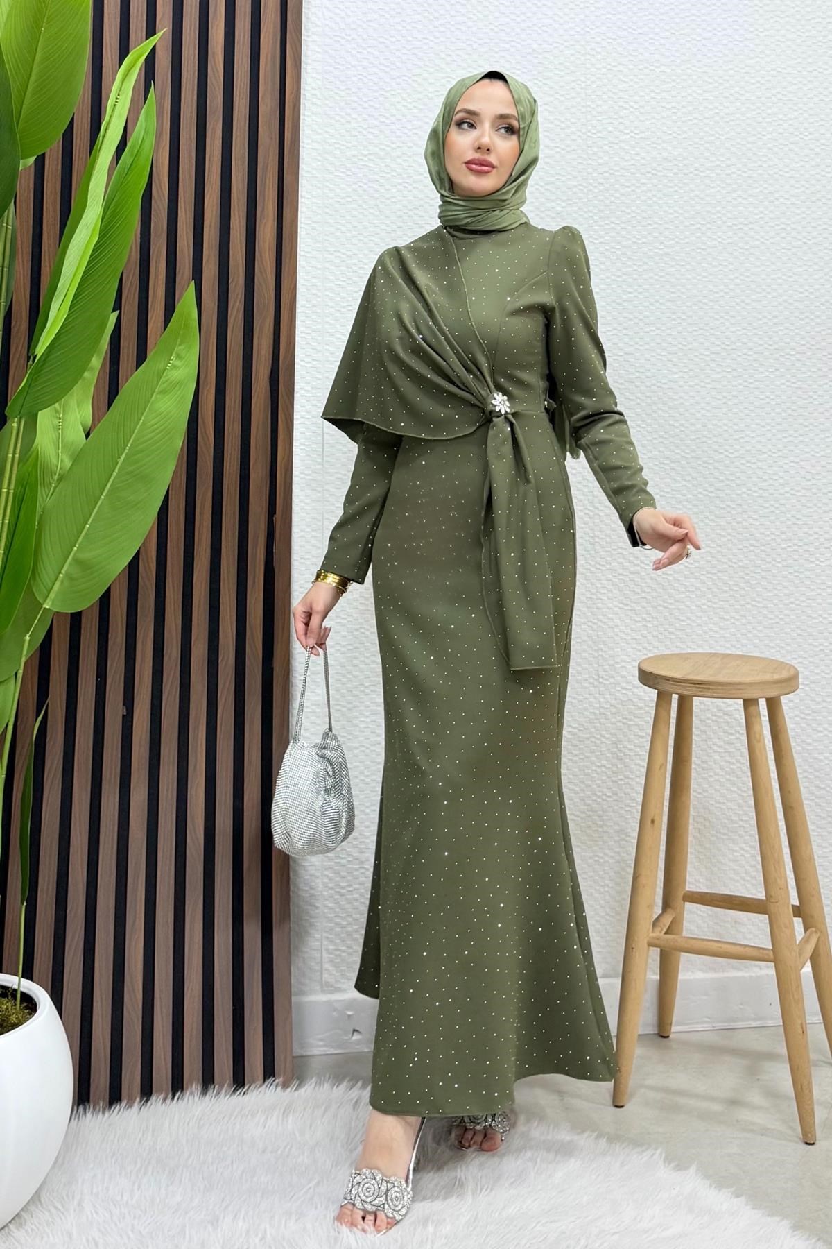 Hery Taşlı Abiye Haki