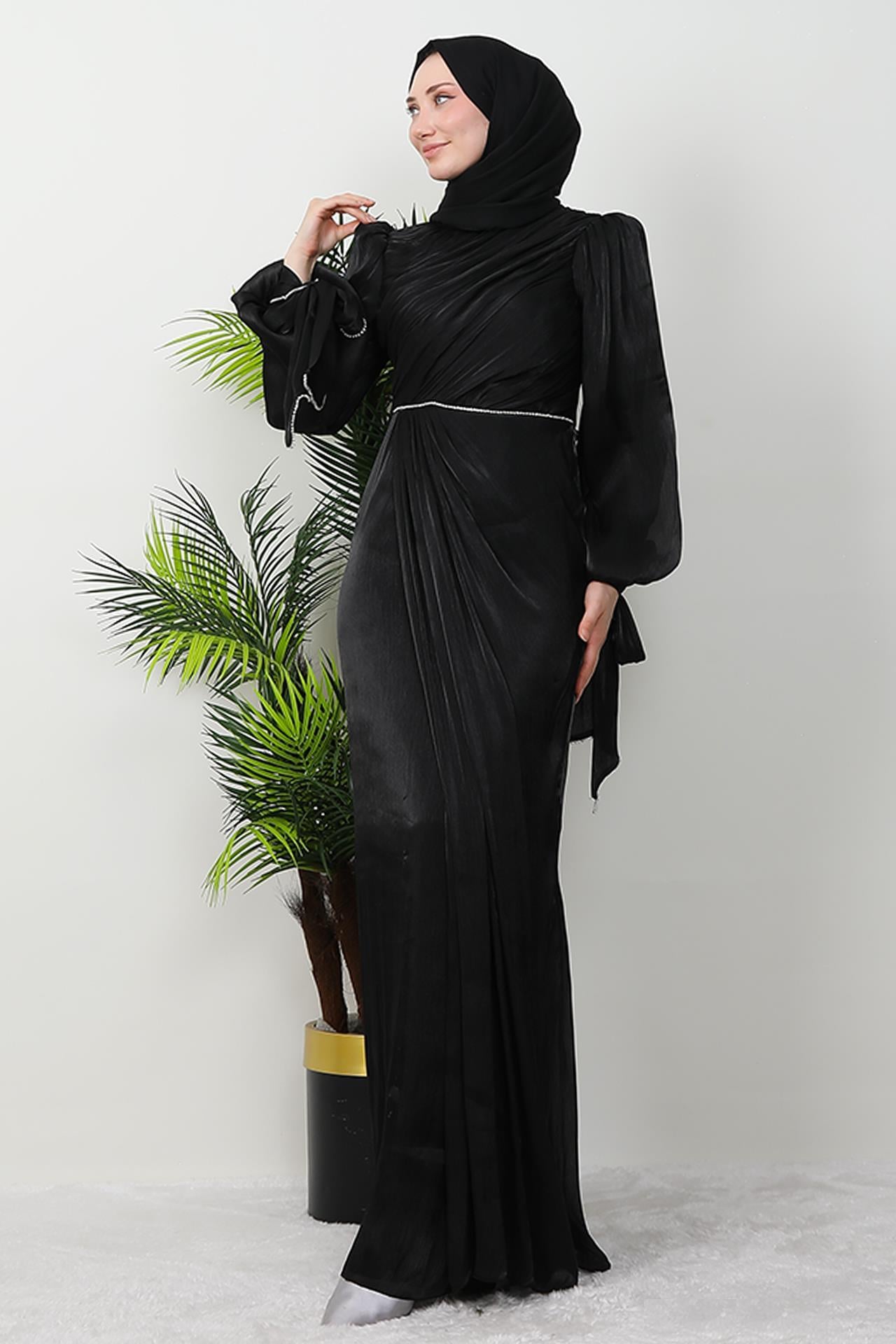 İdil Tesettür Abiye Siyah