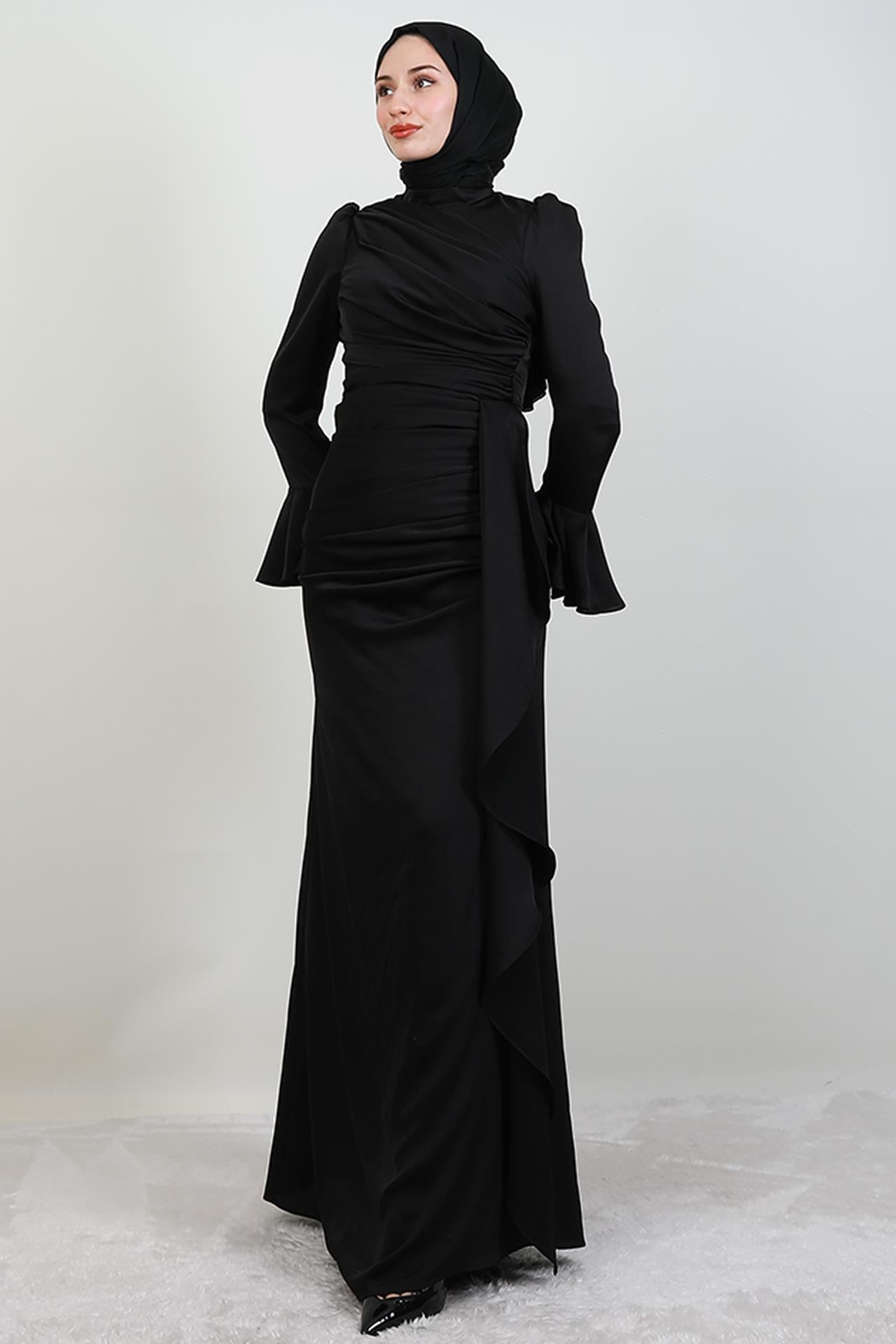 Ilgın Tesettür Abiye Siyah