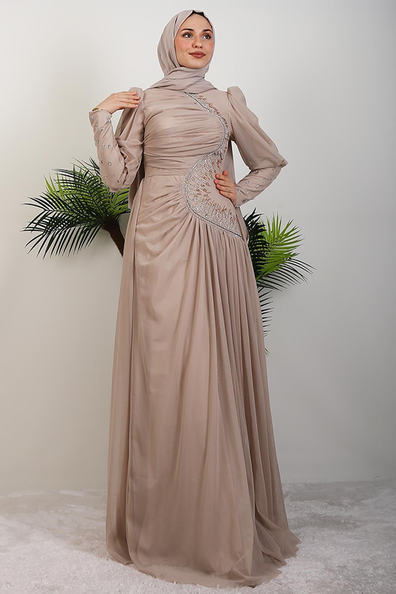 Mars Manşet Abiye Bej