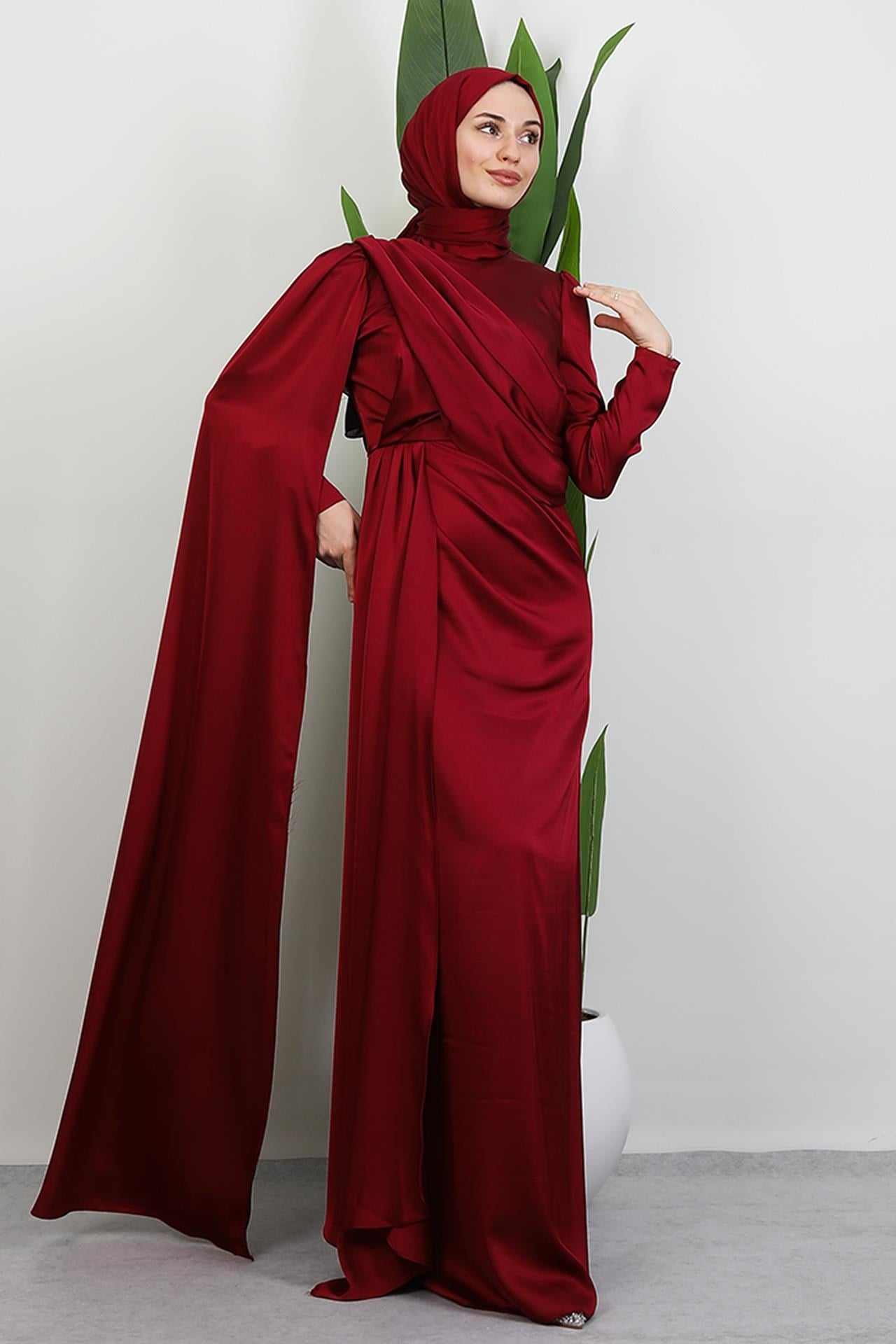 Melike Saten Abiye Bordo