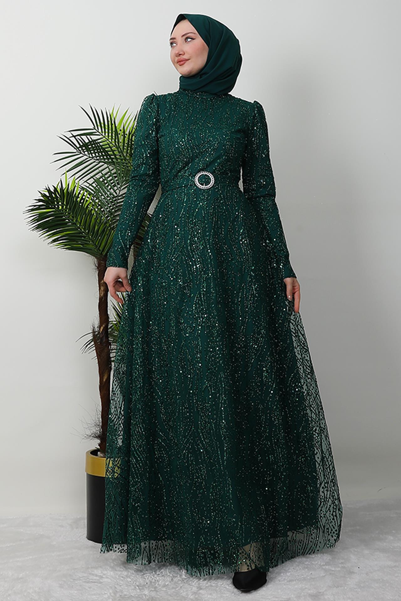 Nilda Simli Abiye Zümrüt