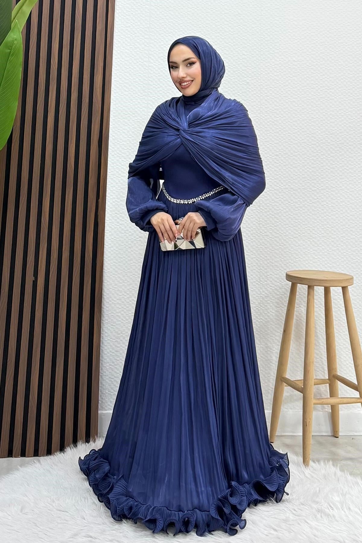 Nina Yoryo Abiye Lacivert