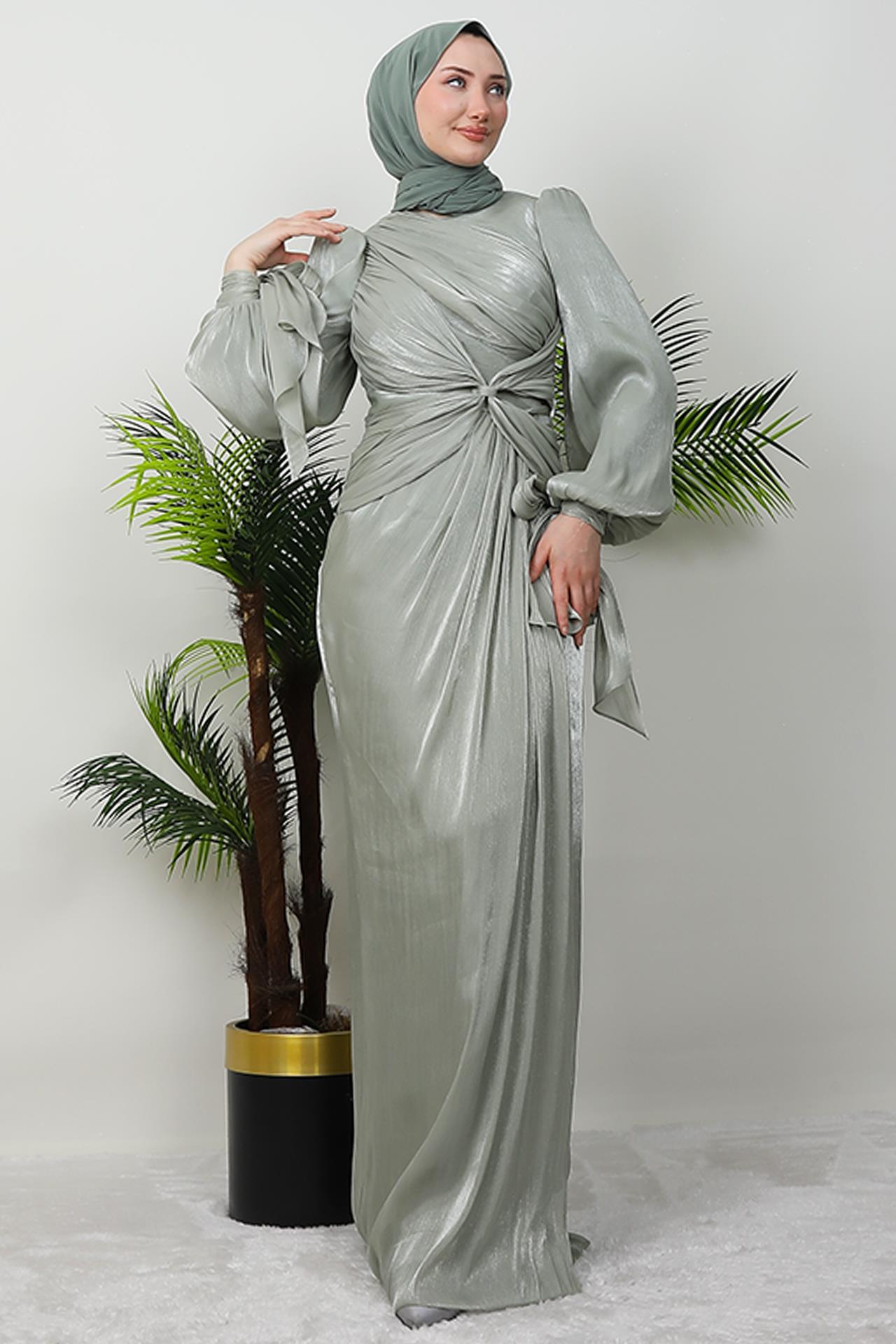 Orkide İpek Abiye Nil Yeşil