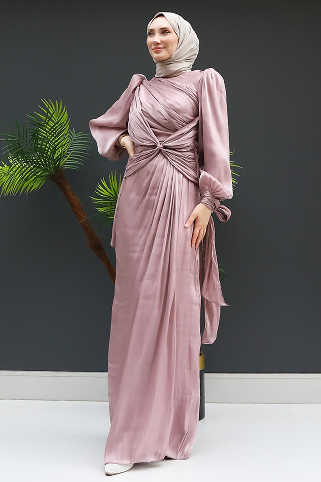 Orkide İpek Abiye Pudra