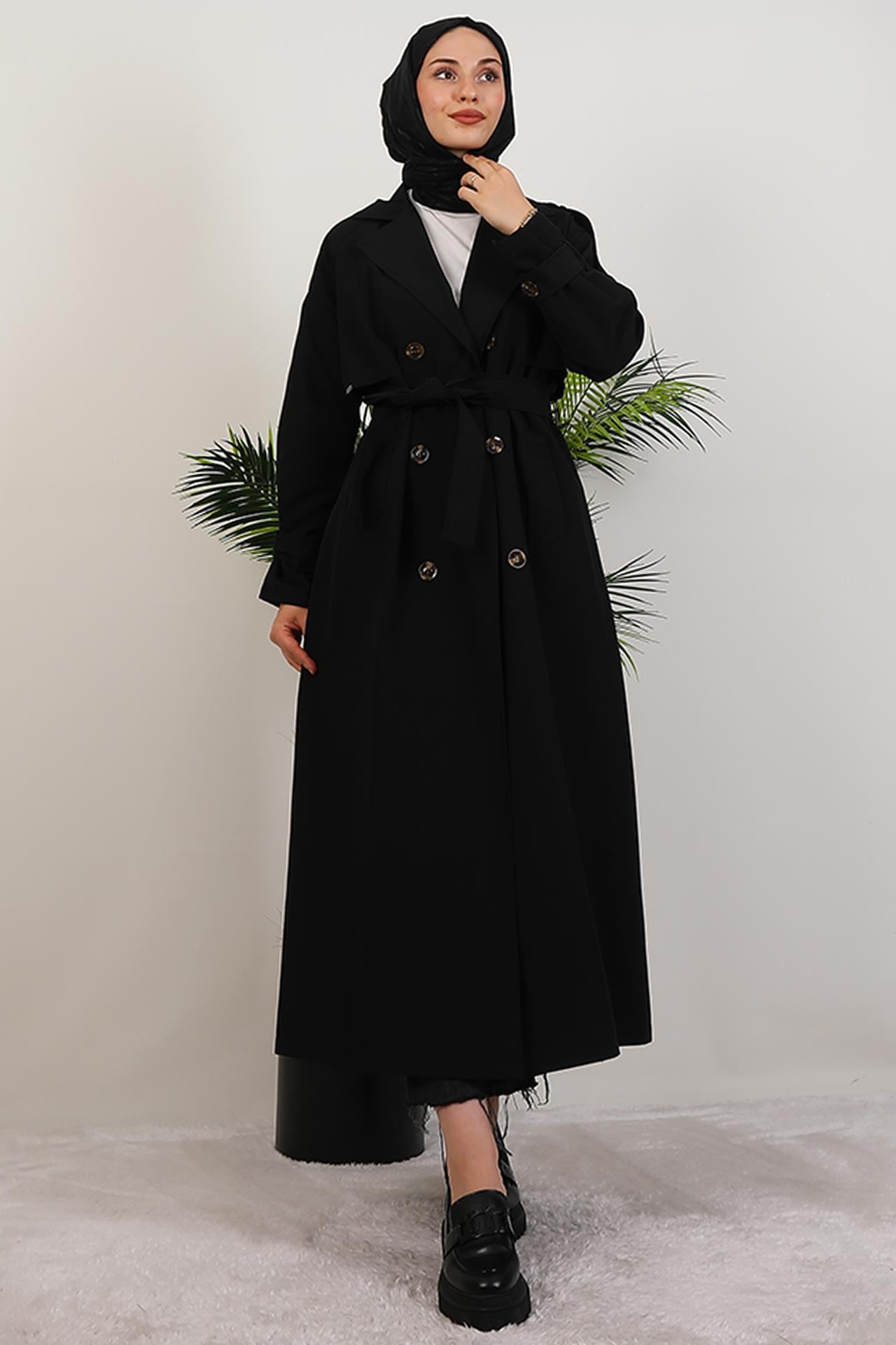Pamira Trençkot Siyah