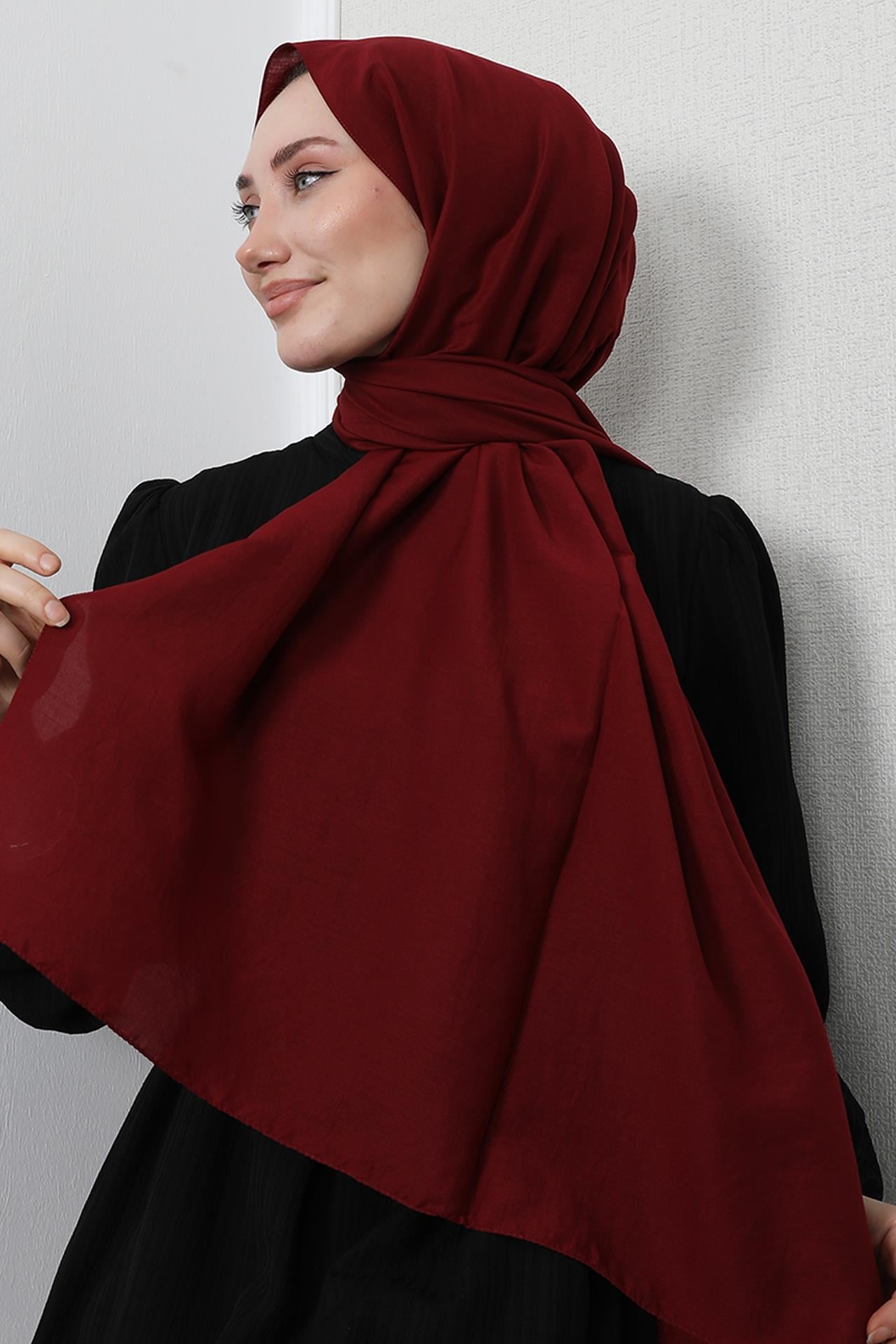 Pamuk Kraş Şal Bordo