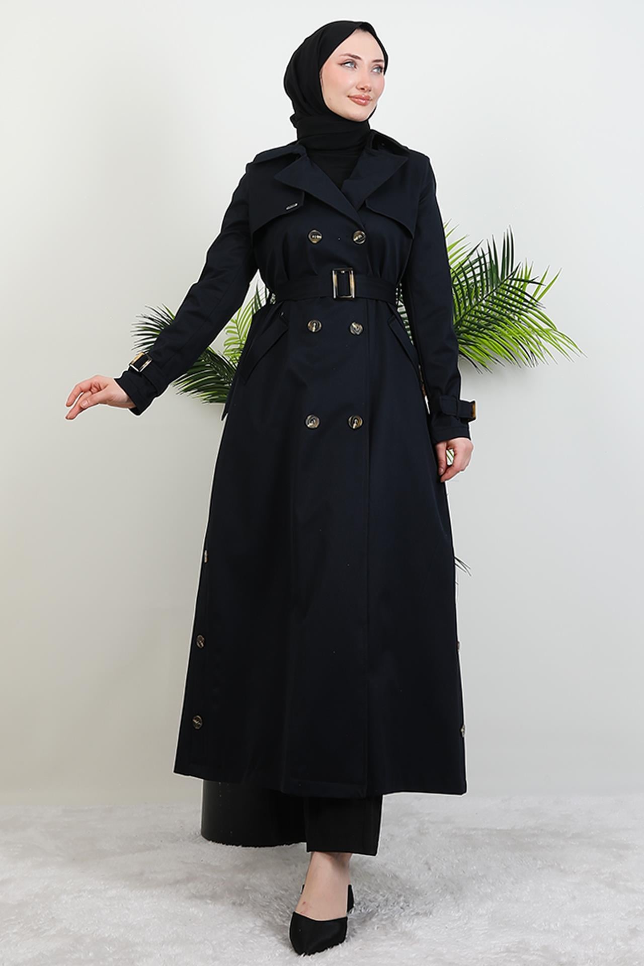 Pera Trençkot Lacivert