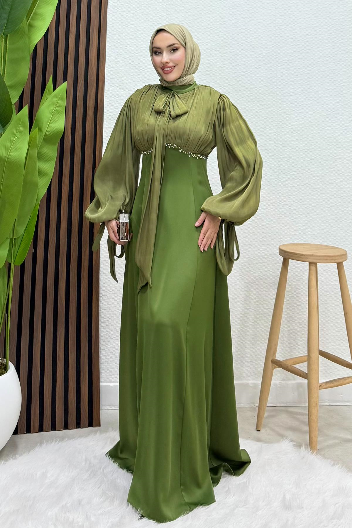 Perla Saten Abiye Haki
