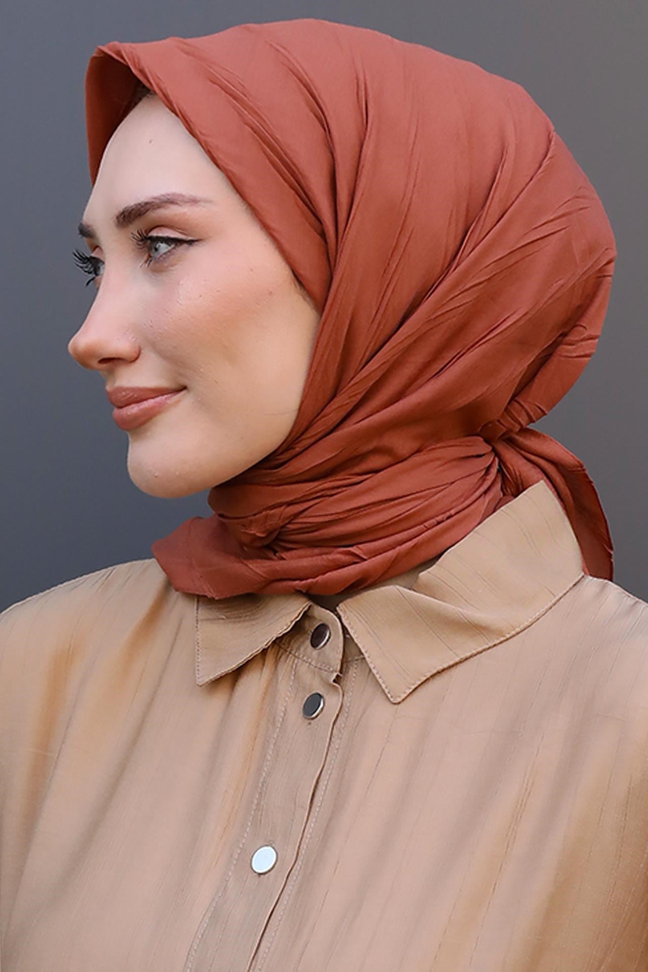 Piliseli Bambu Eşarp Soft Turuncu