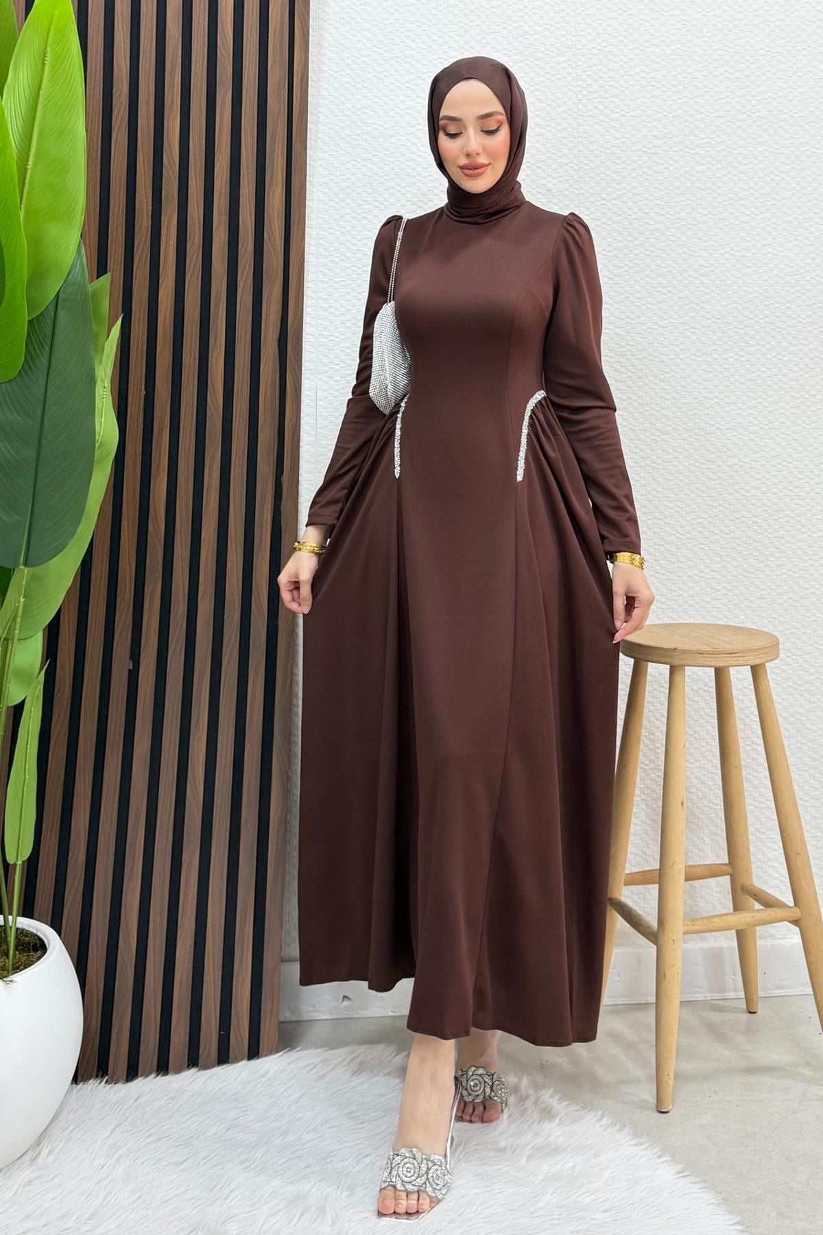 Polyana Krep Abiye Acı Kahve