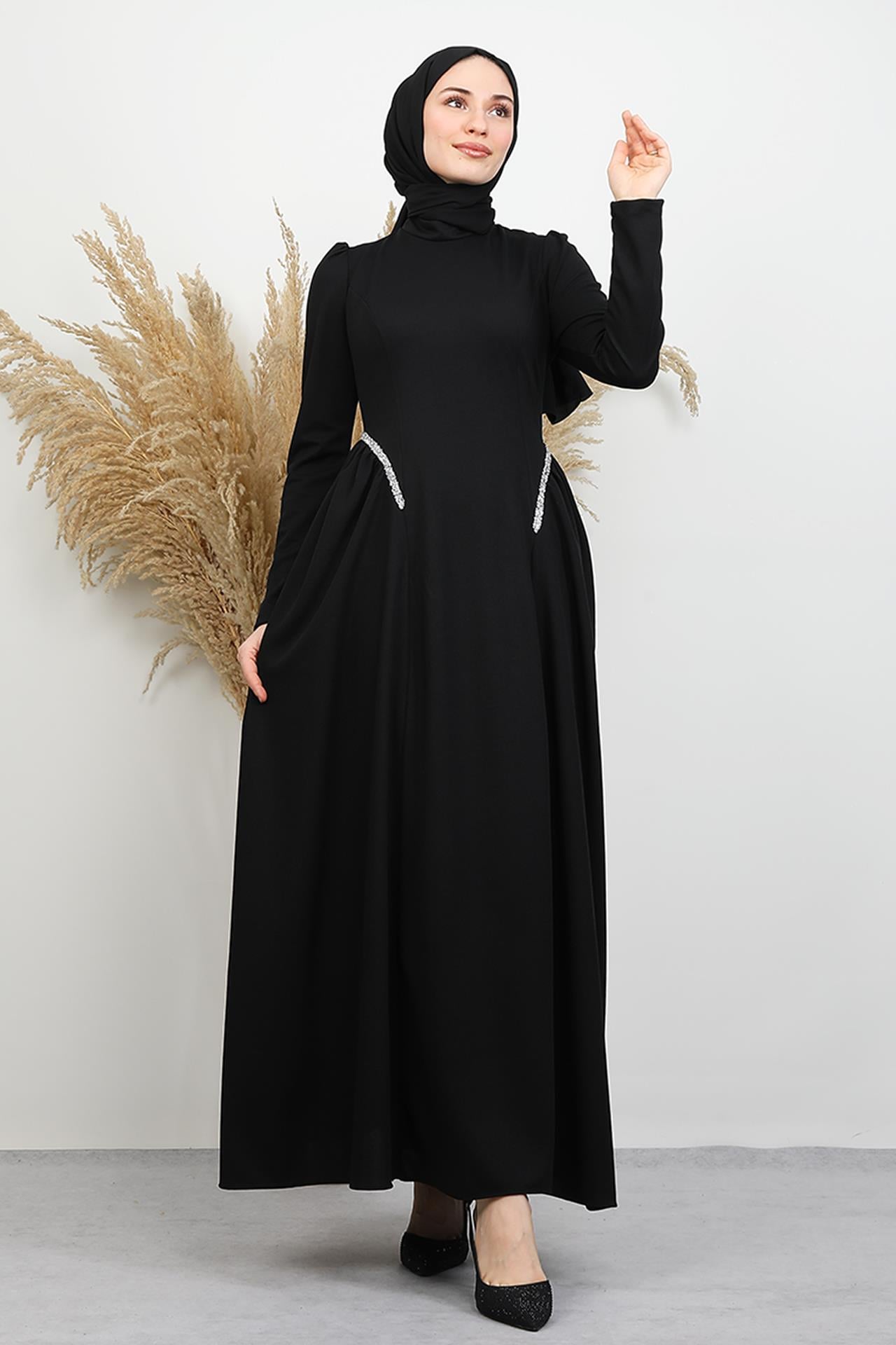 Polyana Krep Abiye Siyah