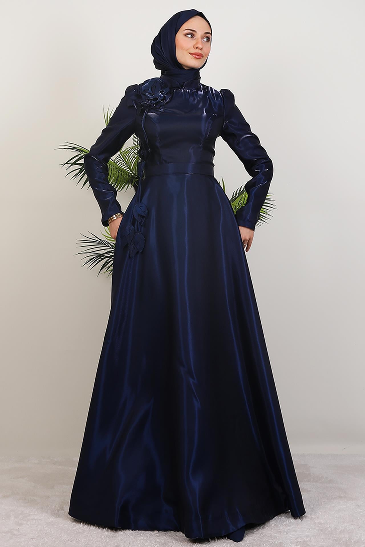 Rüya Organze Abiye Lacivert