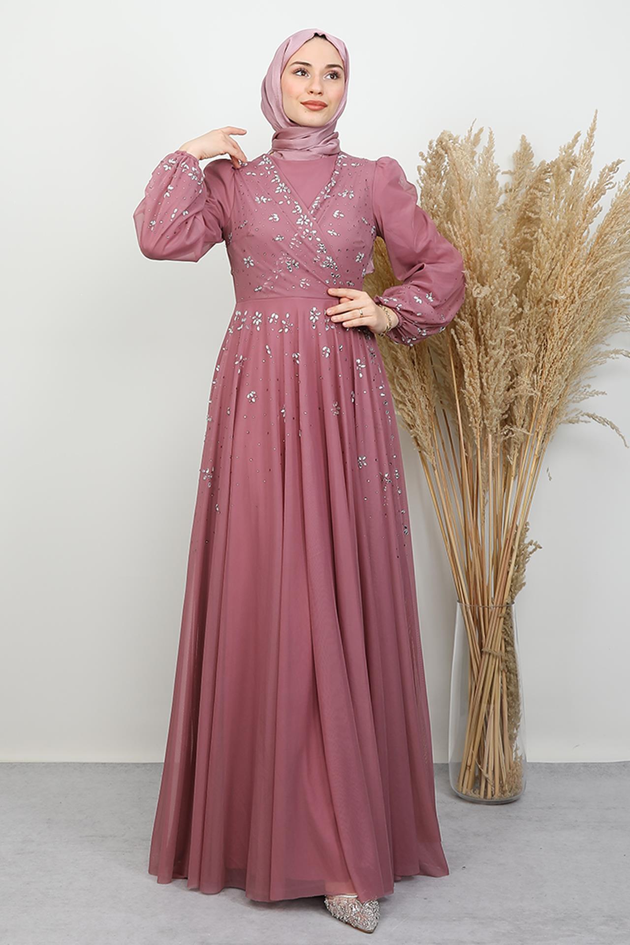 Şirin Tül Abiye Soft Pembe