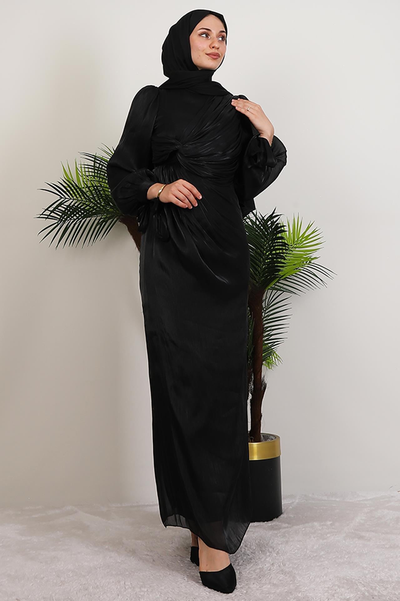 Umay Tesettür Abiye Siyah