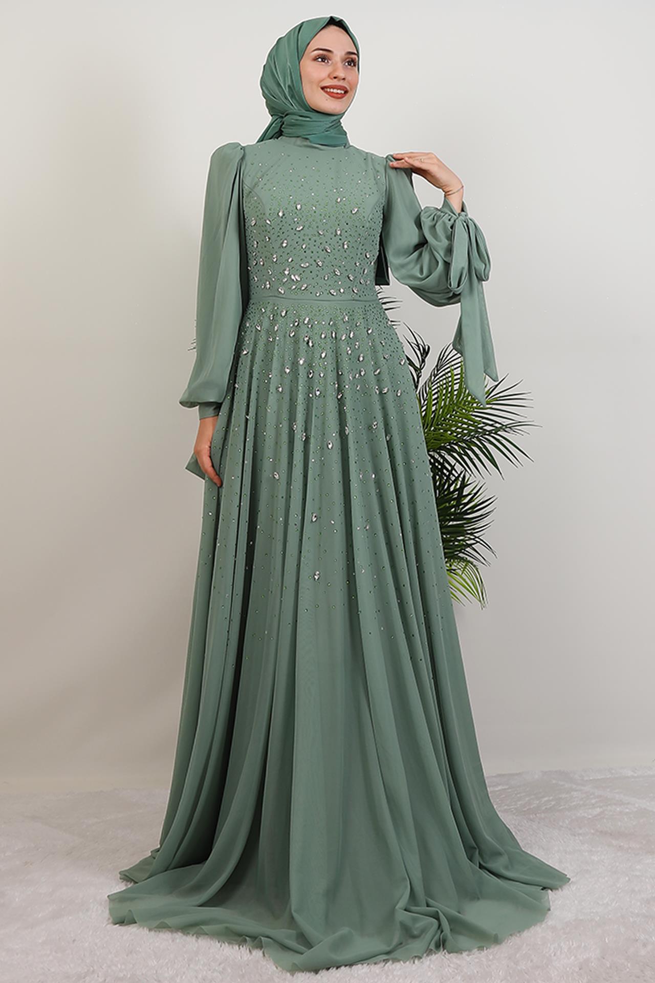 Vildan Tesettür Abiye Mint