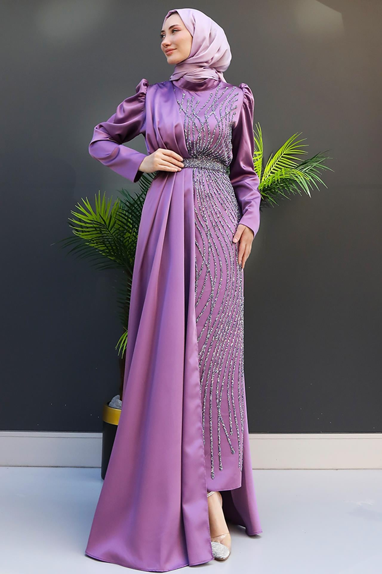 Yonca Pelerin Abiye Lila