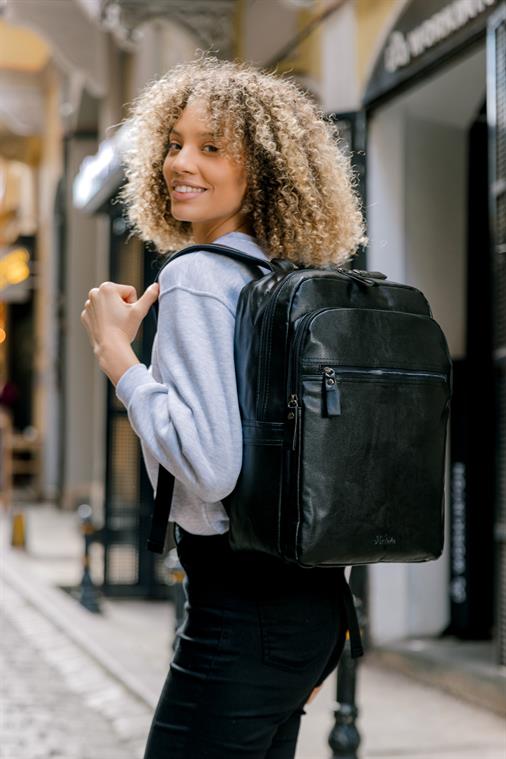 Fudela Monako Siyah Sırt Çantası 