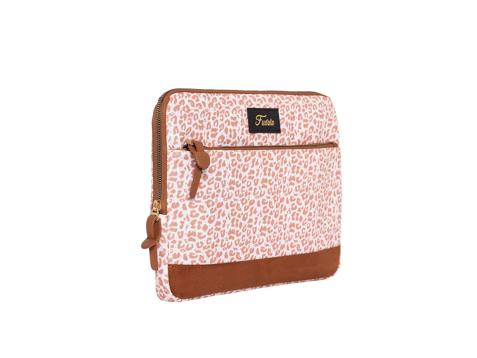 Fudela 15.6 inch White Leopards Macbook- Laptop Bag